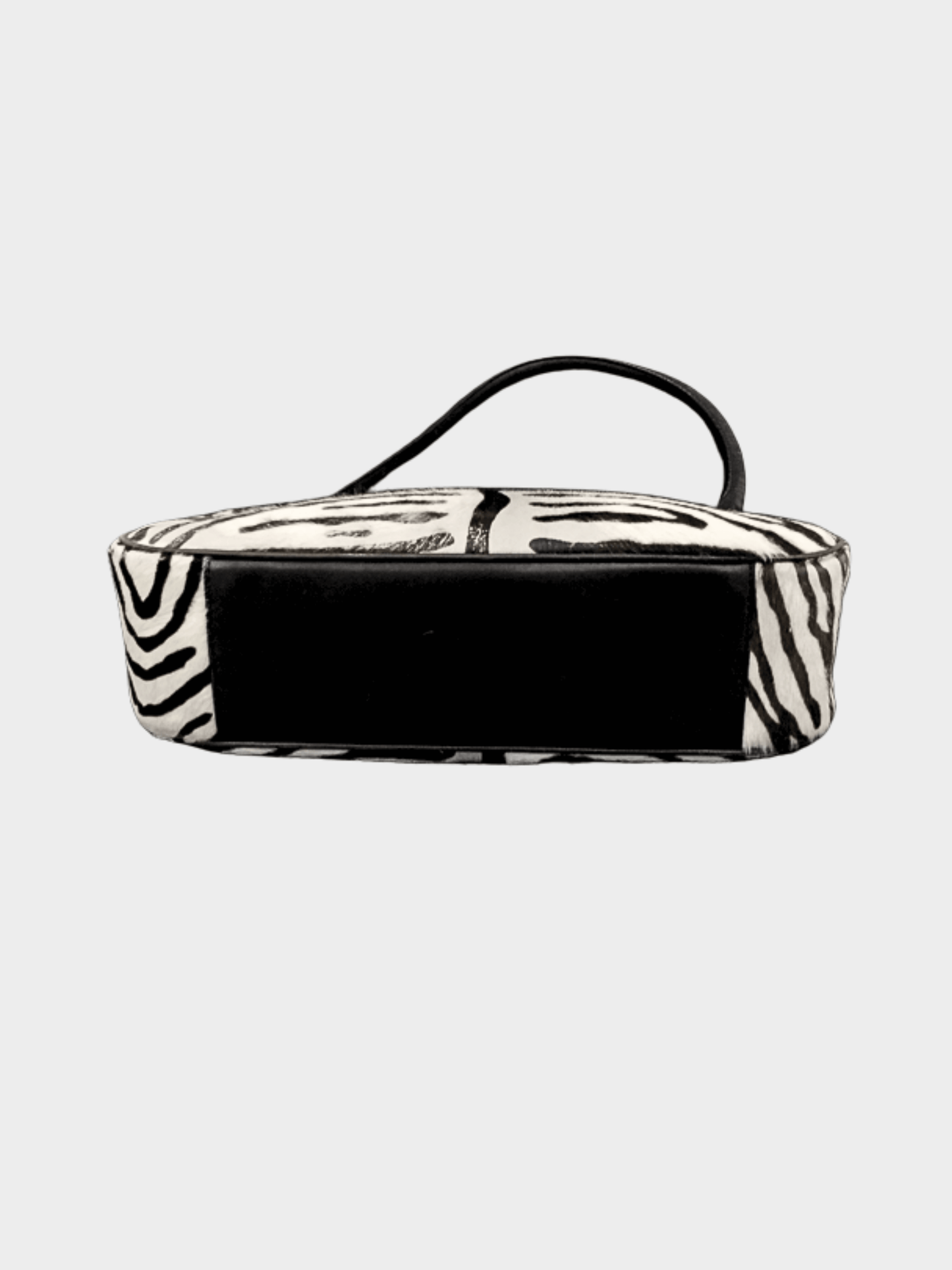 Prada 2000s Tri Color Zebra Print Calfhair Shoulder Bag