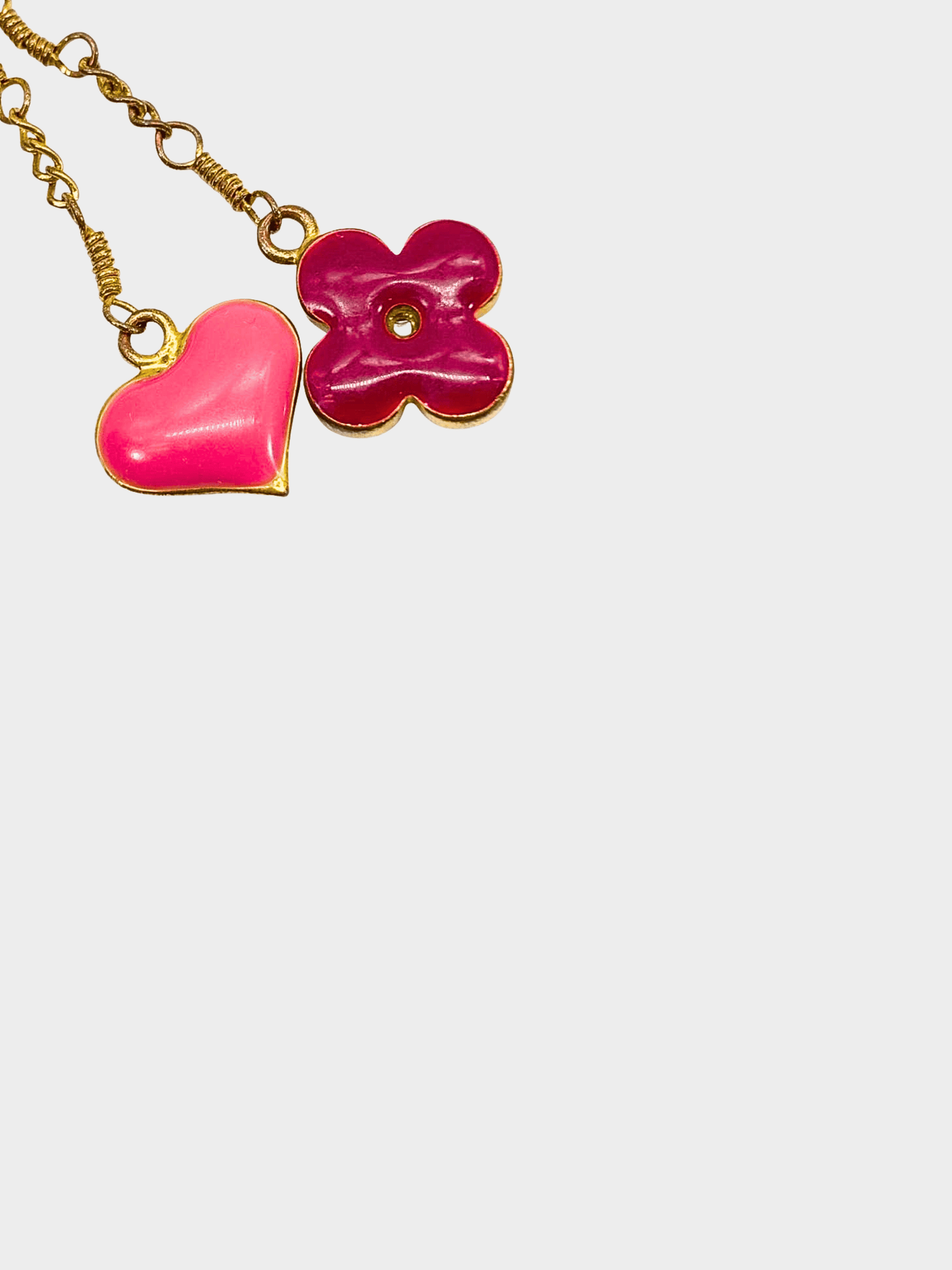 Louis Vuitton 2000s Red and Pink Monogram Sweet Brooch