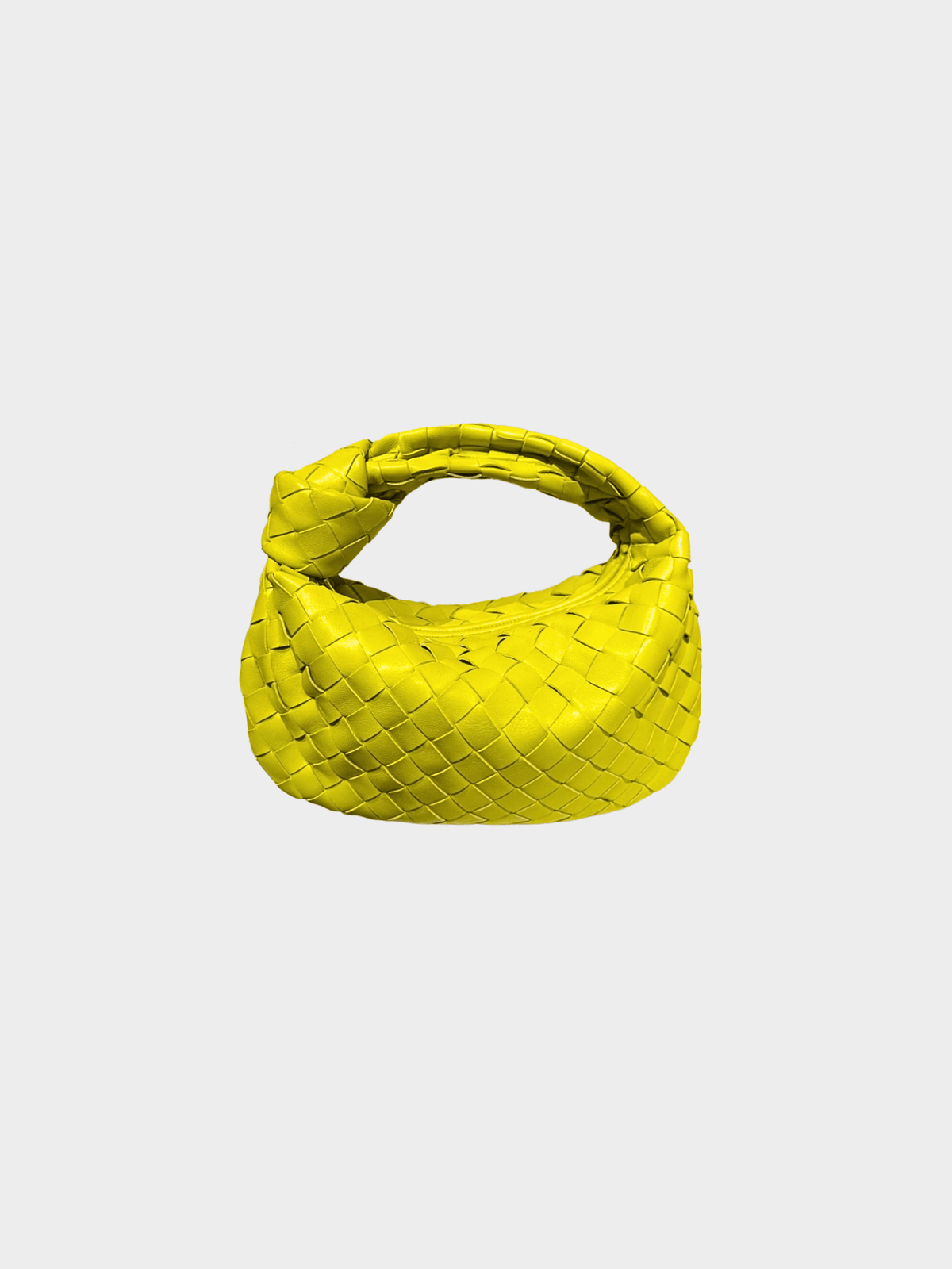 Bottega Veneta 2000s Lime Yellow Woven Bag