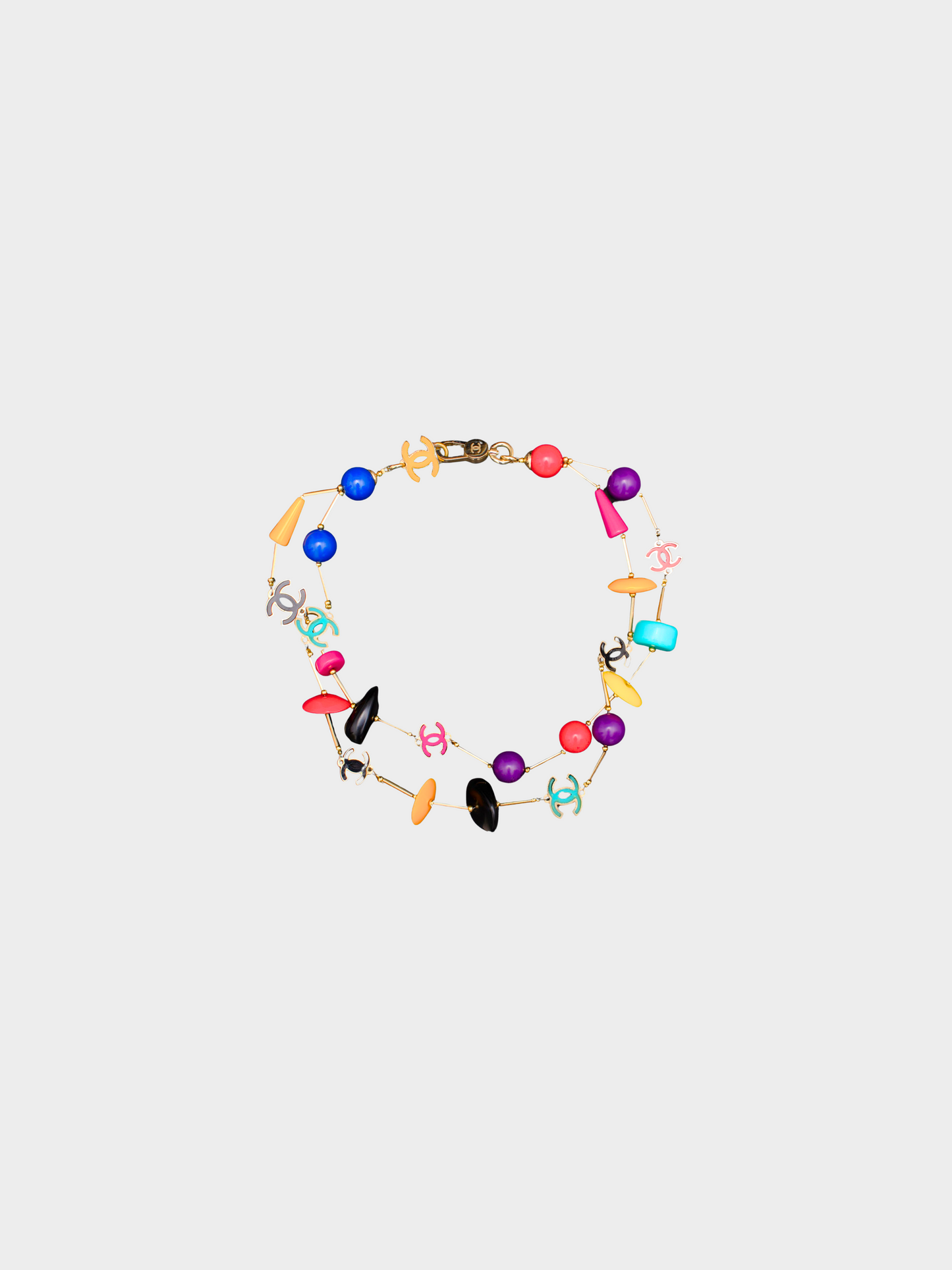 Chanel Cruise 2008 Multicoloured CC Beaded Chain Necklace