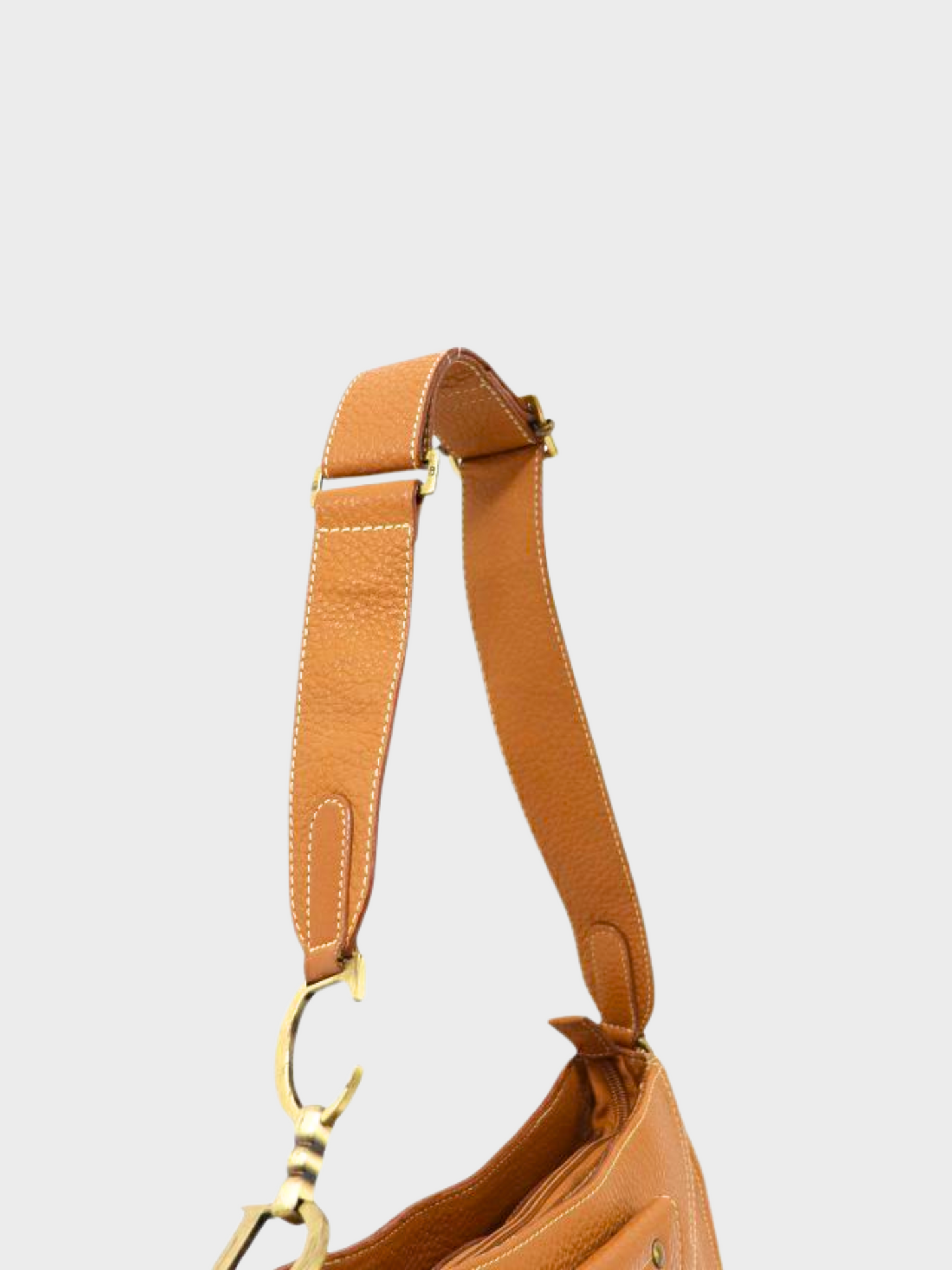 Christian Dior 2002 Brown Double Baudrier Saddle Bag