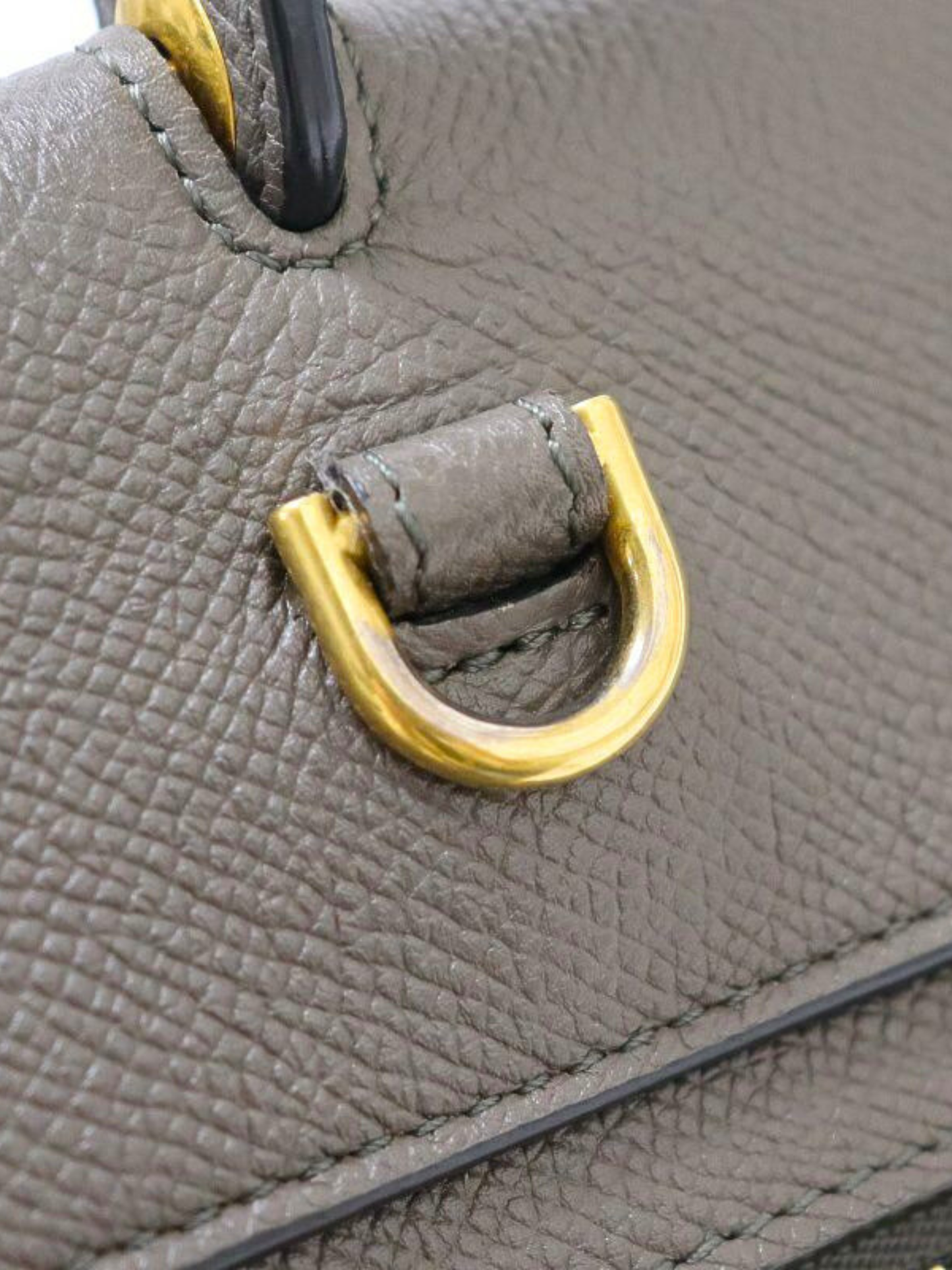 Celine 2010s Grey Leather Belt Bag Micro