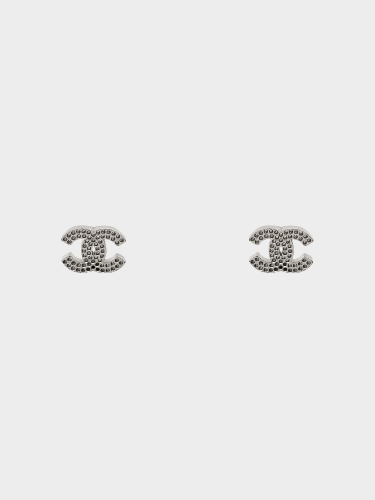 Chanel 2000s Silver CC Clip-On Earrings