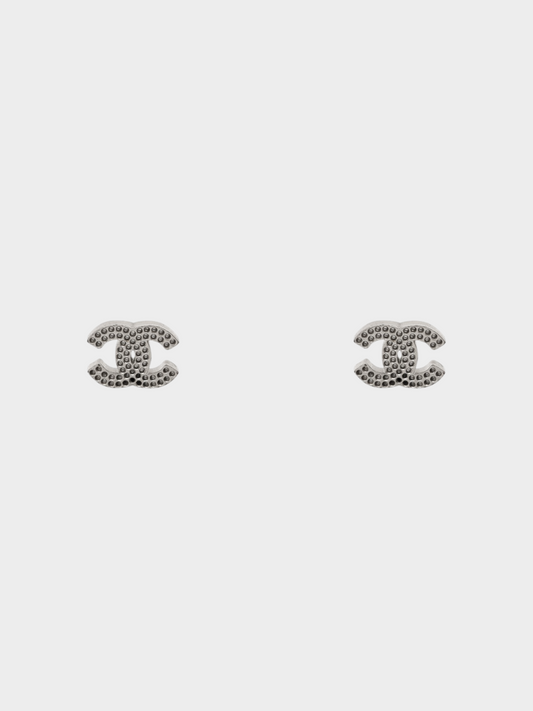 Chanel 2000s Silver CC Clip-On Earrings
