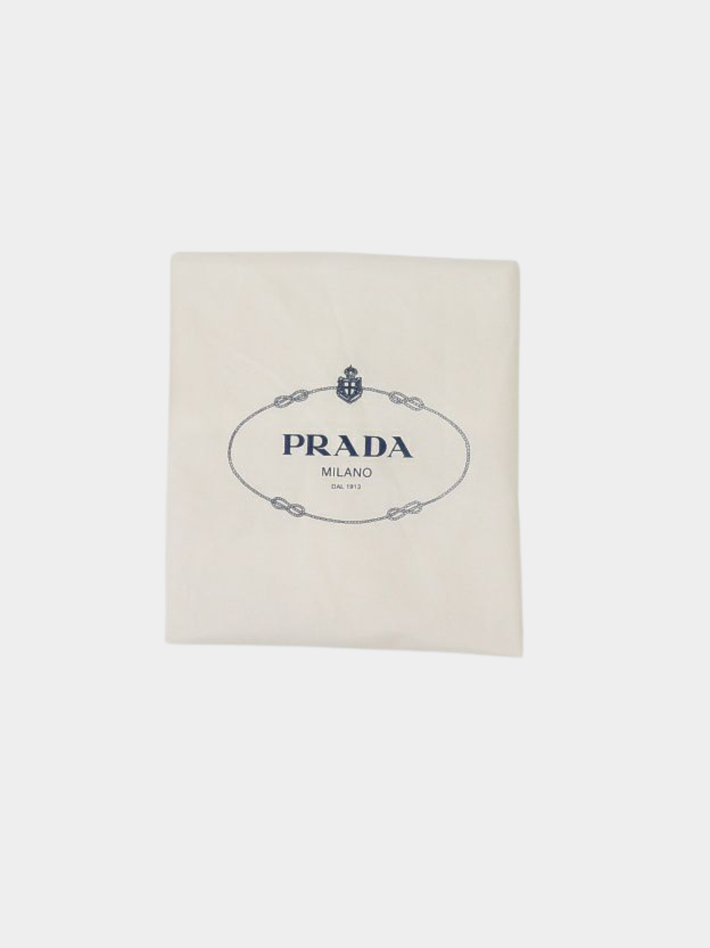 Prada 2000s Ivory Logo Embossed Leather One-Shoulder Bag