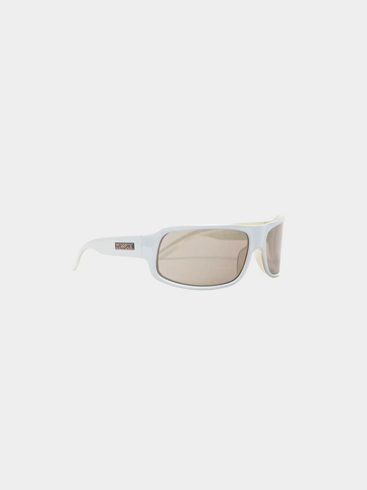 Missoni 2000s Grey Oversized Rectangle Sunglasses