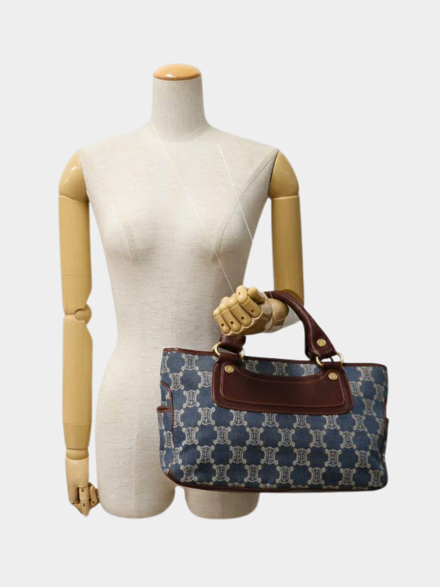 Celine 2000s Blue Denim Leather Macadam Boogie Bag