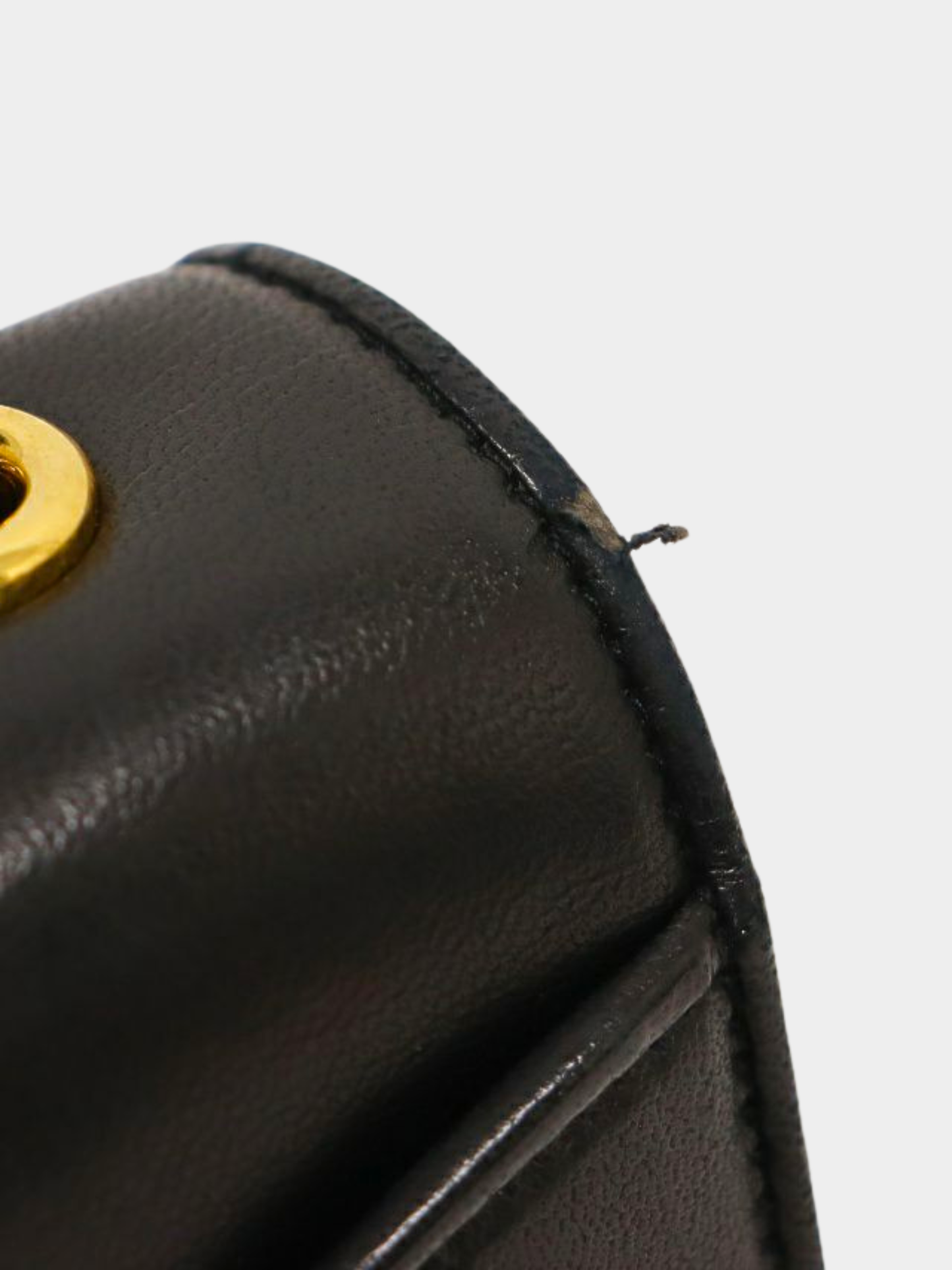 Chanel 1990–1991 Black Lambskin Matelassé Chain Shoulder Bag