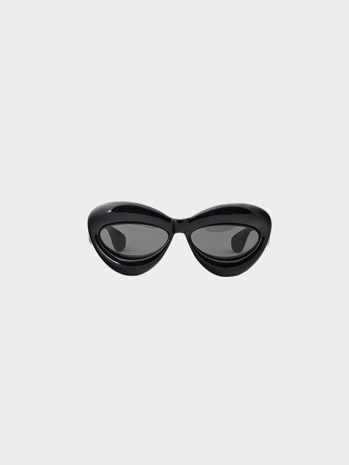 Loewe 2023 Black Cat Eye Inflated Sunglasses