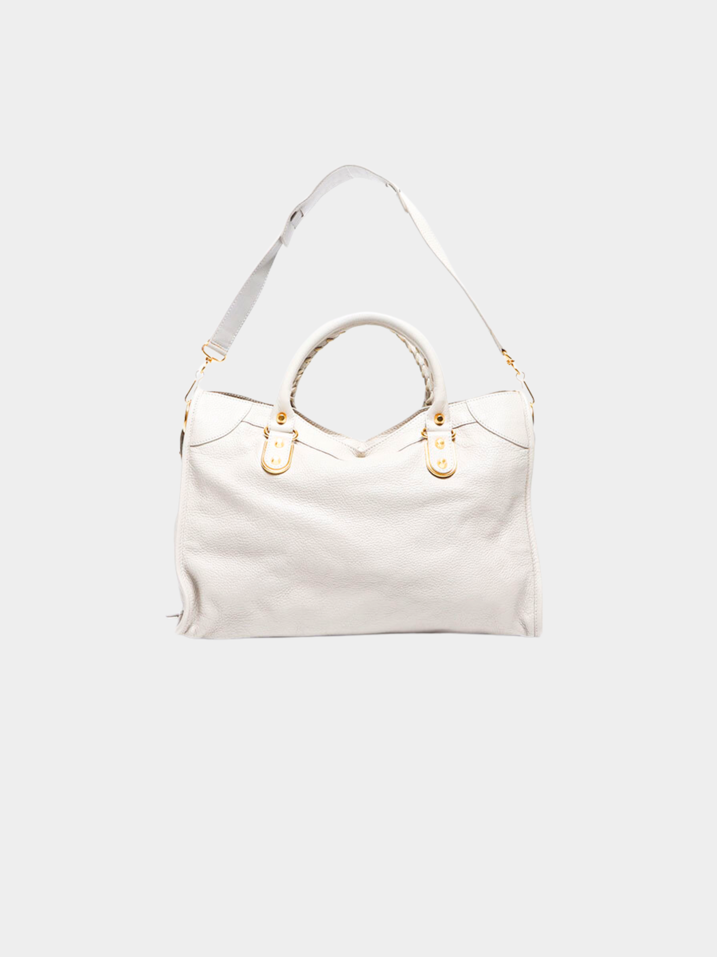 Balenciaga 2014 White Leather Classic City Bag