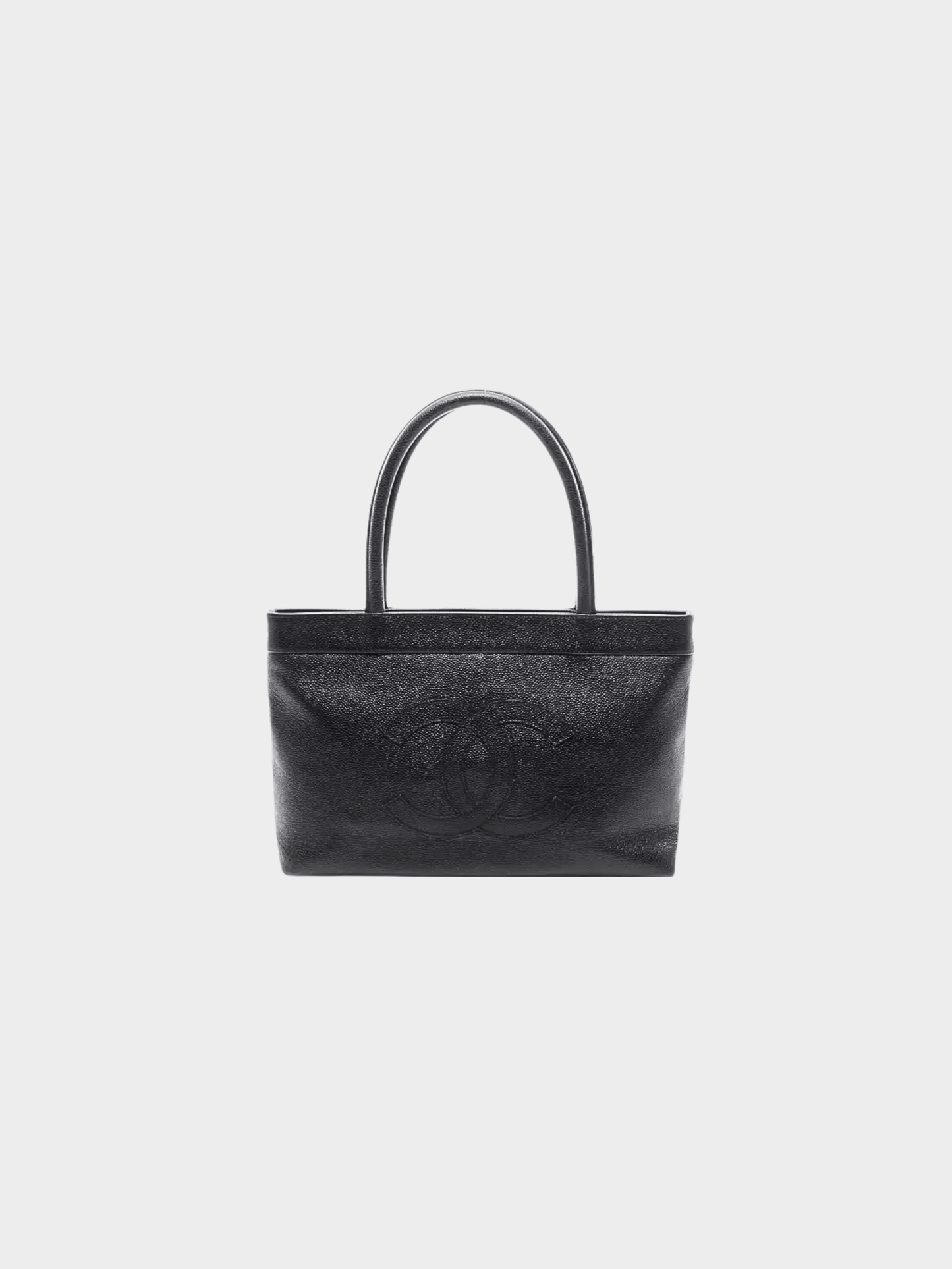 Chanel 2000s Black Caviar Leather Tote Bag
