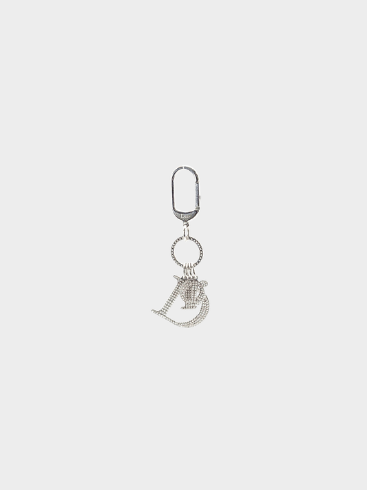 Christian Dior 2000s Silver DIOR Spell Out Charm Keychain