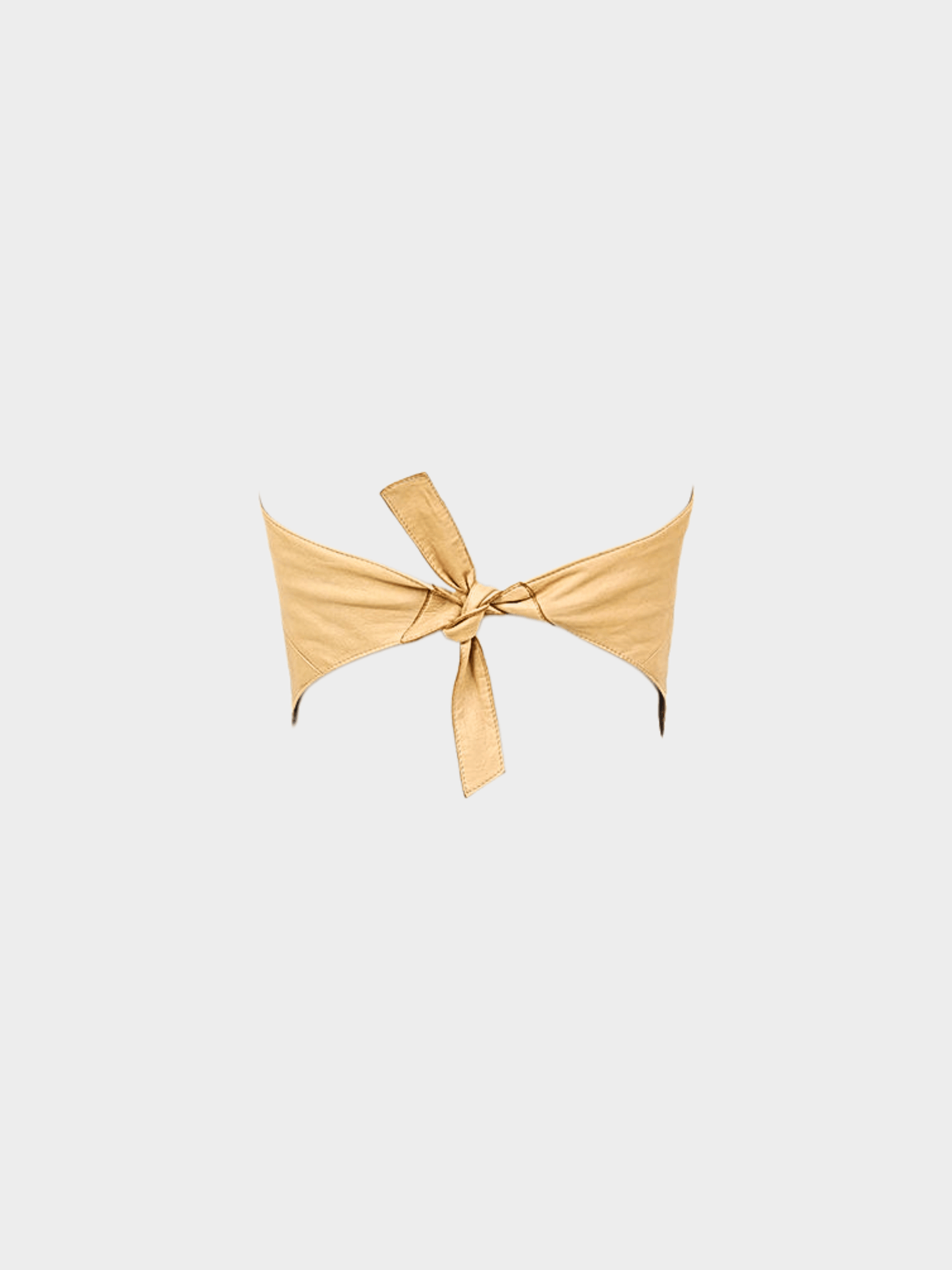 Prada SS 1999 Beige Leather Bandeau Top