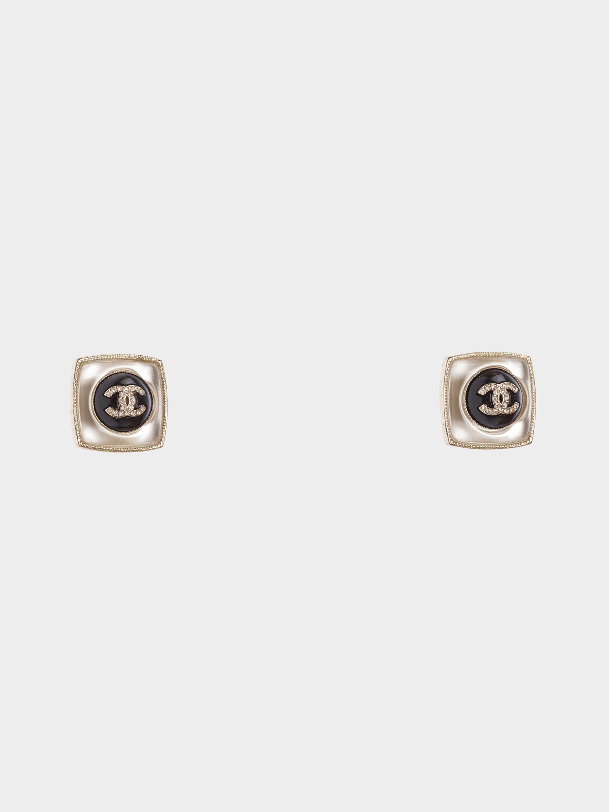 Chanel 2020s Gold CC Square Earrings