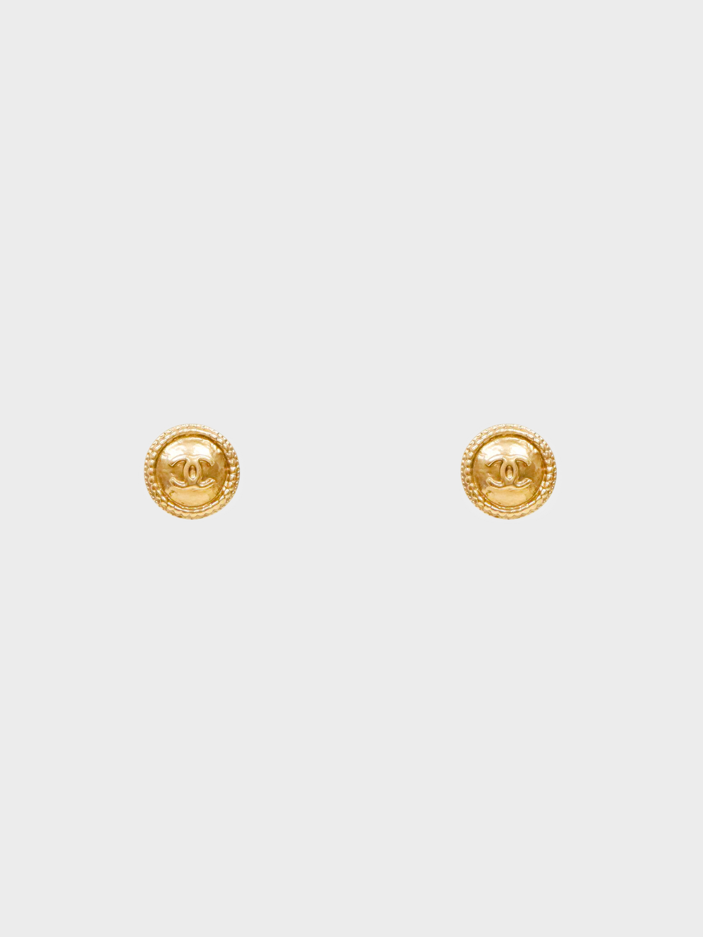Chanel Spring 1985 Gold Stud Earrings
