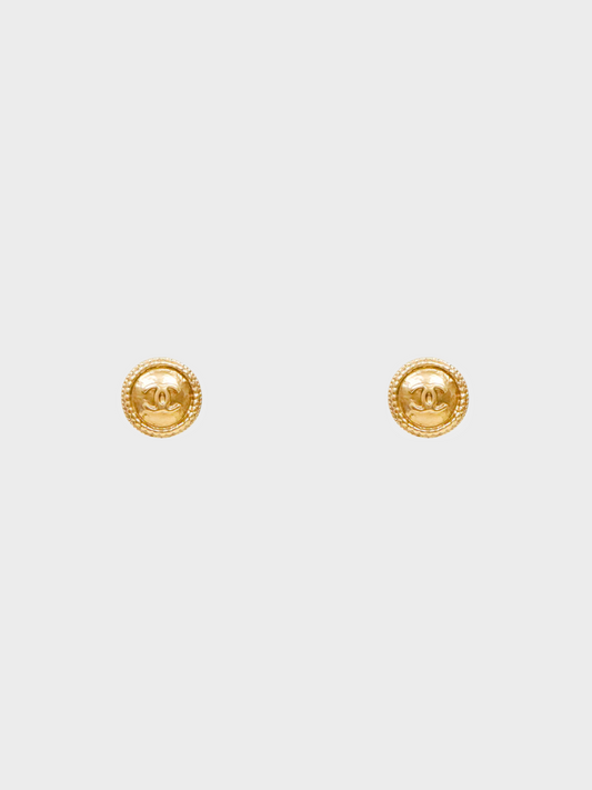 Chanel Spring 1985 Gold Stud Earrings