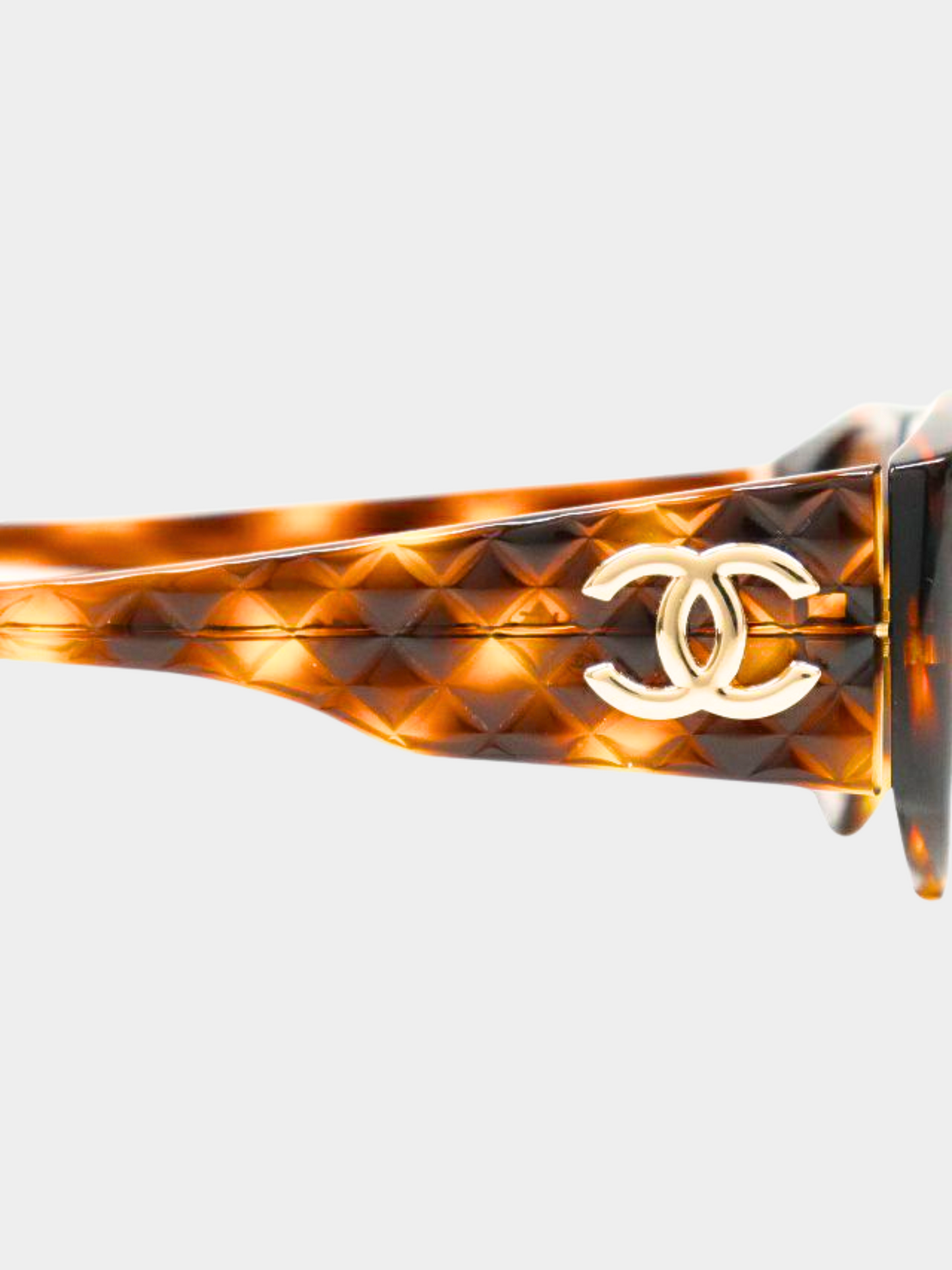 Chanel 2010s Brown Tortoiseshell Coco Coop Sunglasses