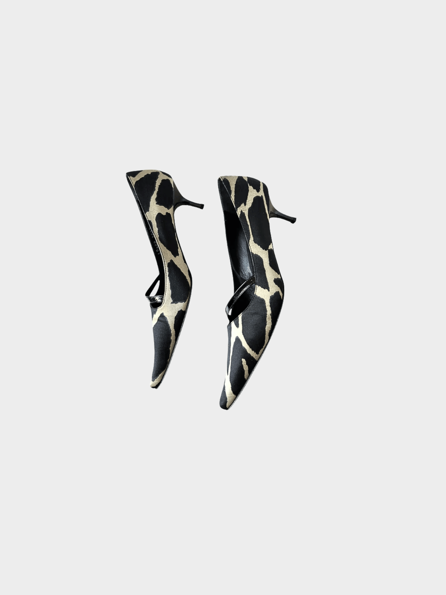 Roberto Cavalli 2000s Satin Zebra Print Heels