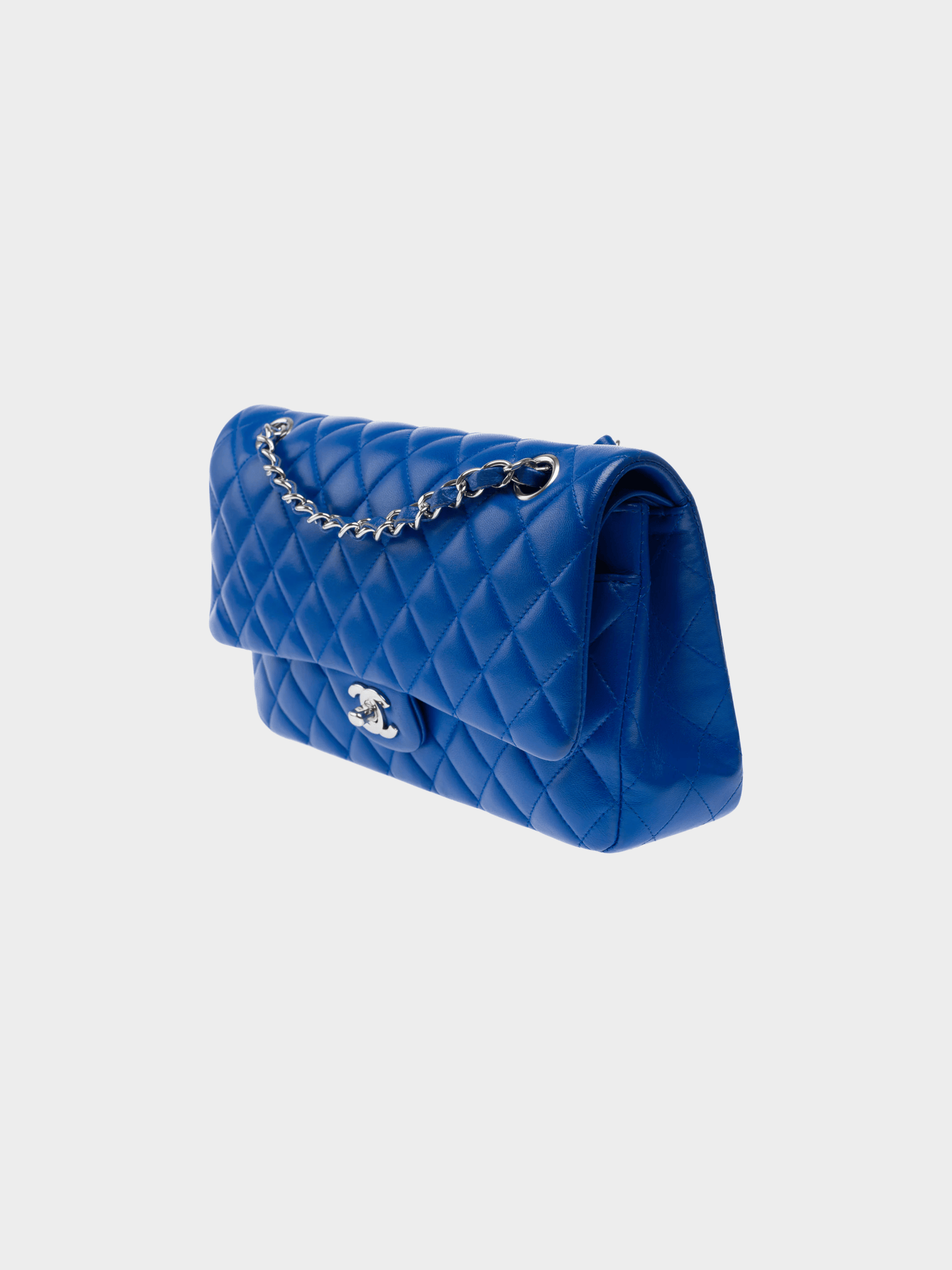 Chanel 2019 Timeless Medium Cobalt Blue Double-flap Bag