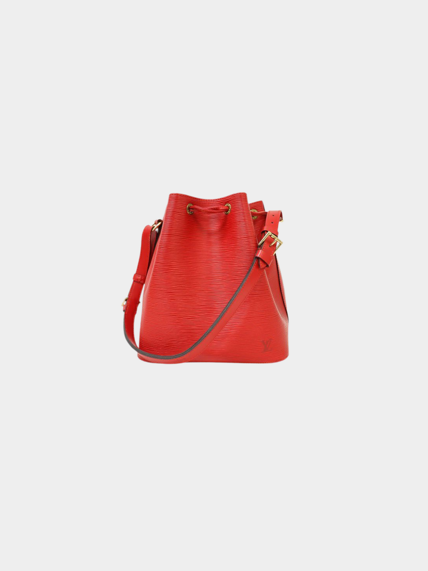 Louis Vuitton 1990s Castilian Red Epi Leather Petit Noé Bucket Bag