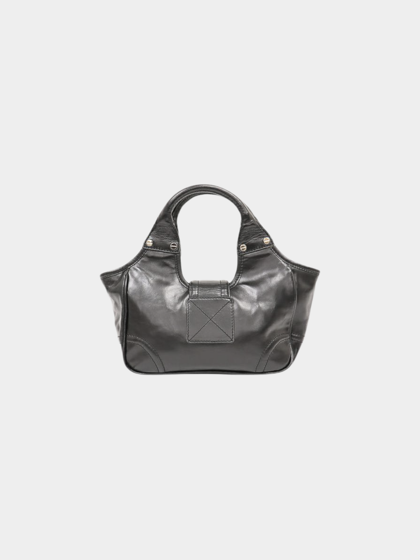 Givenchy 2000s Black Logo Leather Bag