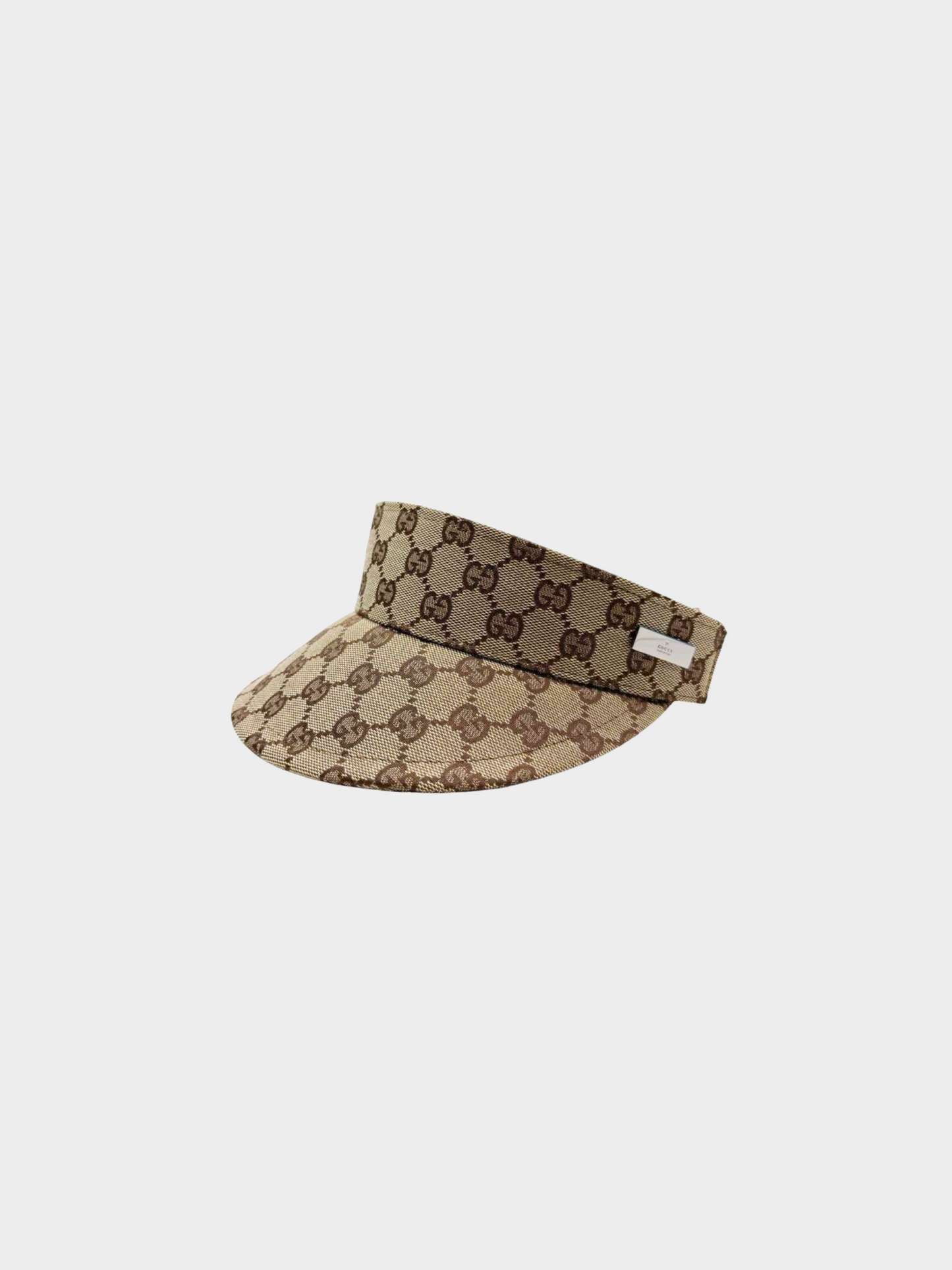 Gucci 2010s Beige GG Monogram Sherry Line Sun Visor Hat