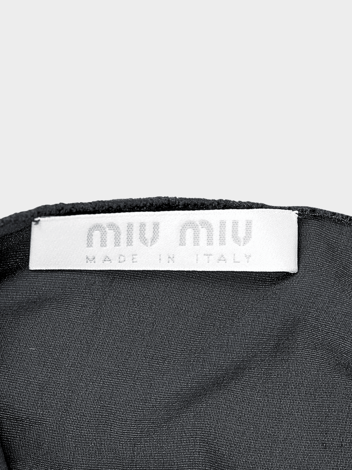 Miu Miu FW 1997 Black Velour Mini Dress
