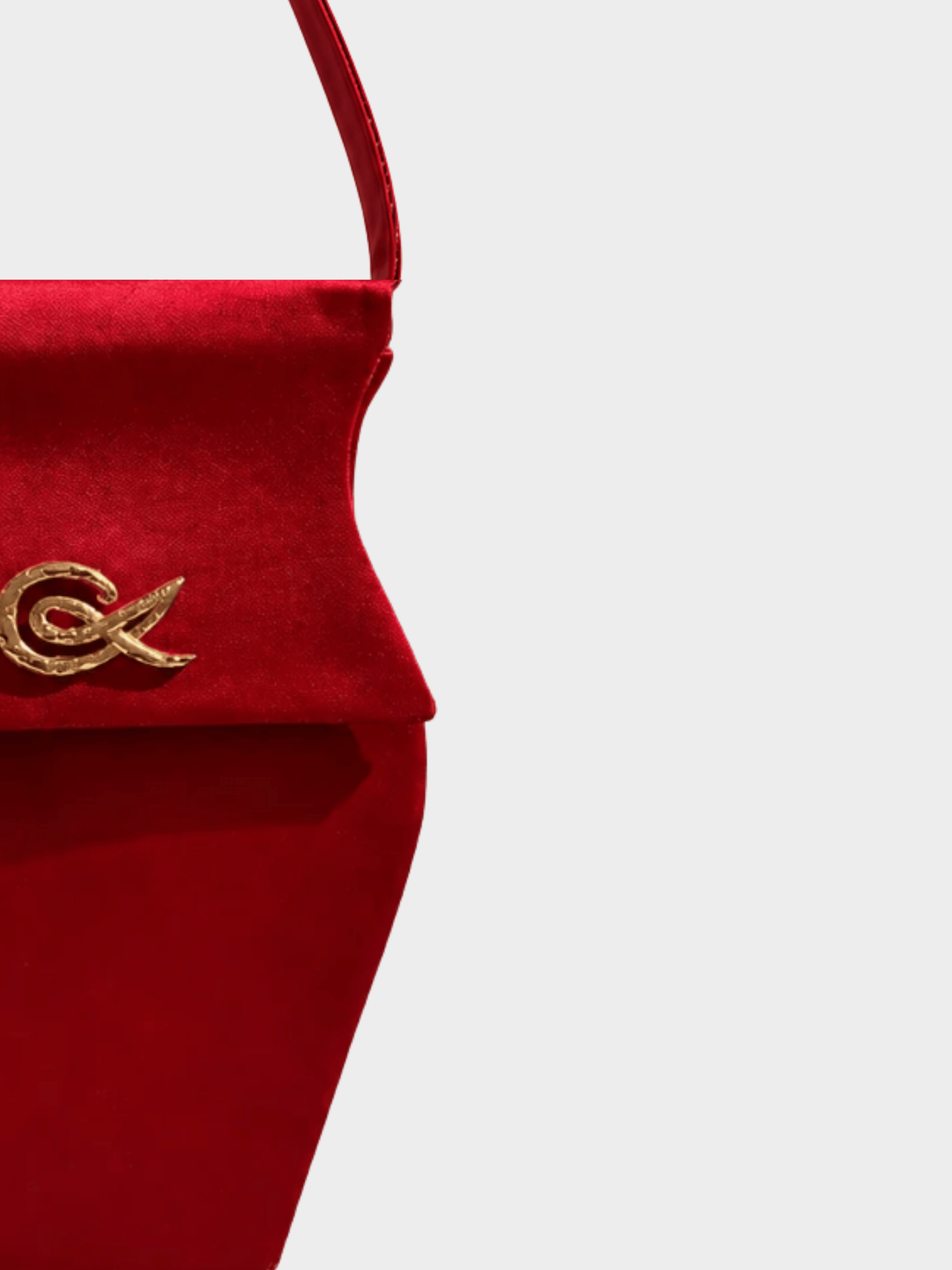 Christian Lacroix 1990s Red Satin Structural Evening Bag