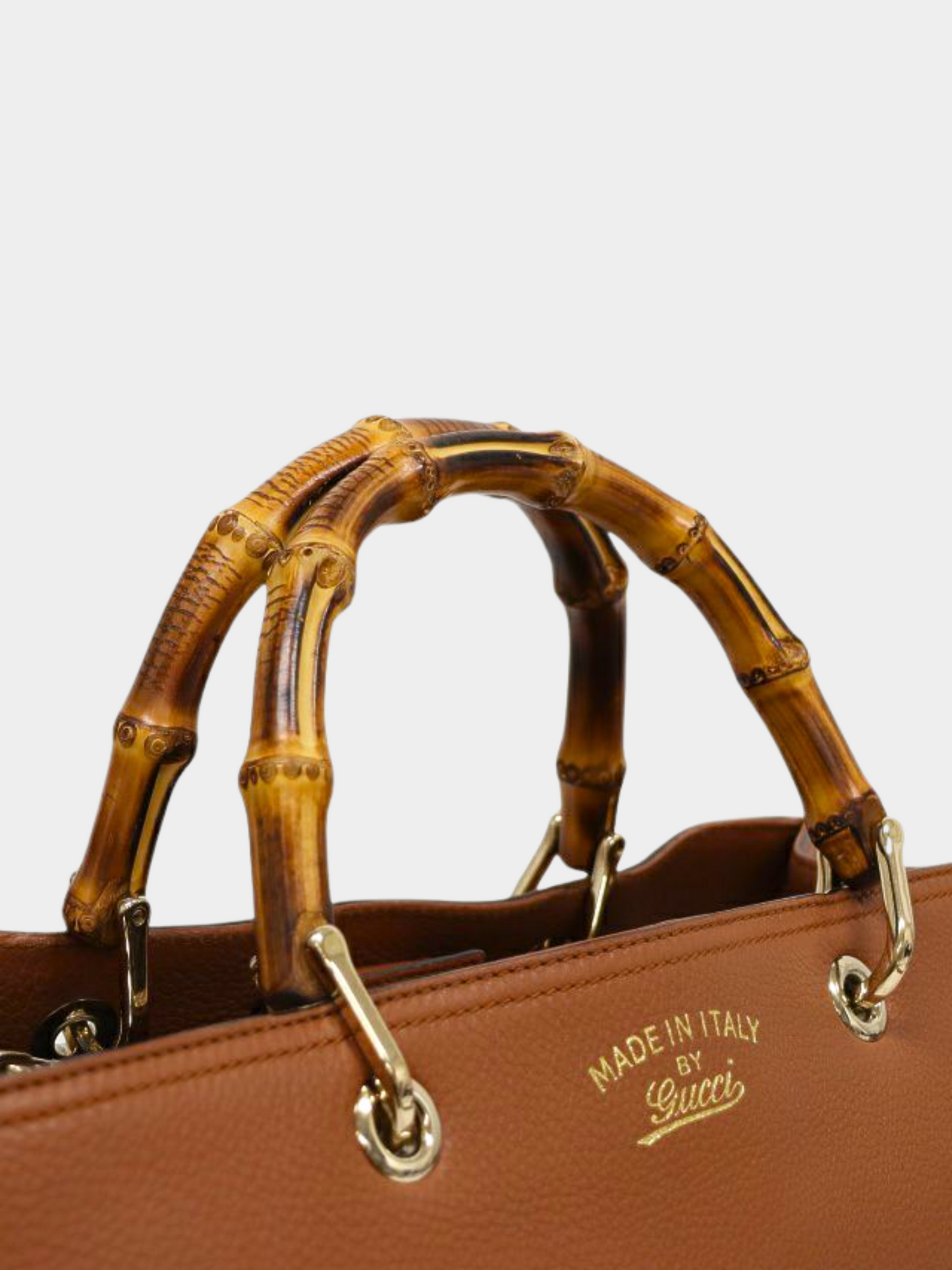 Gucci 2010 Brown Bamboo Two-way Leather bag