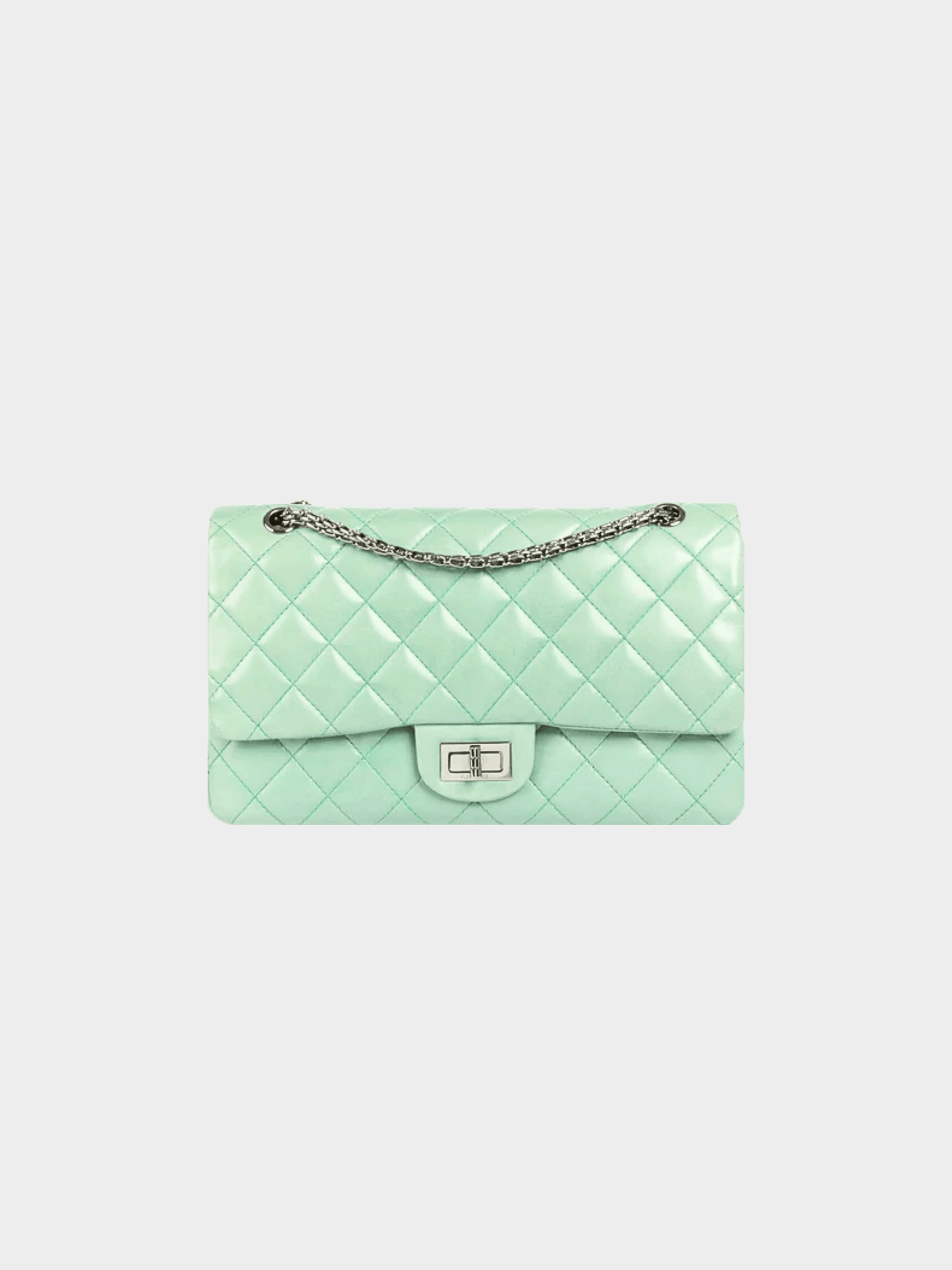 Chanel 2009-2010 Tiffany Blue Lambskin Large Reissue 2.55 Bag