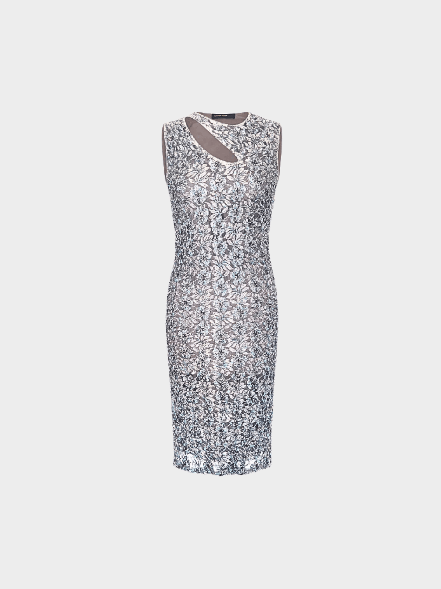 Alexander McQueen 1990s Grey Beaded Dress
