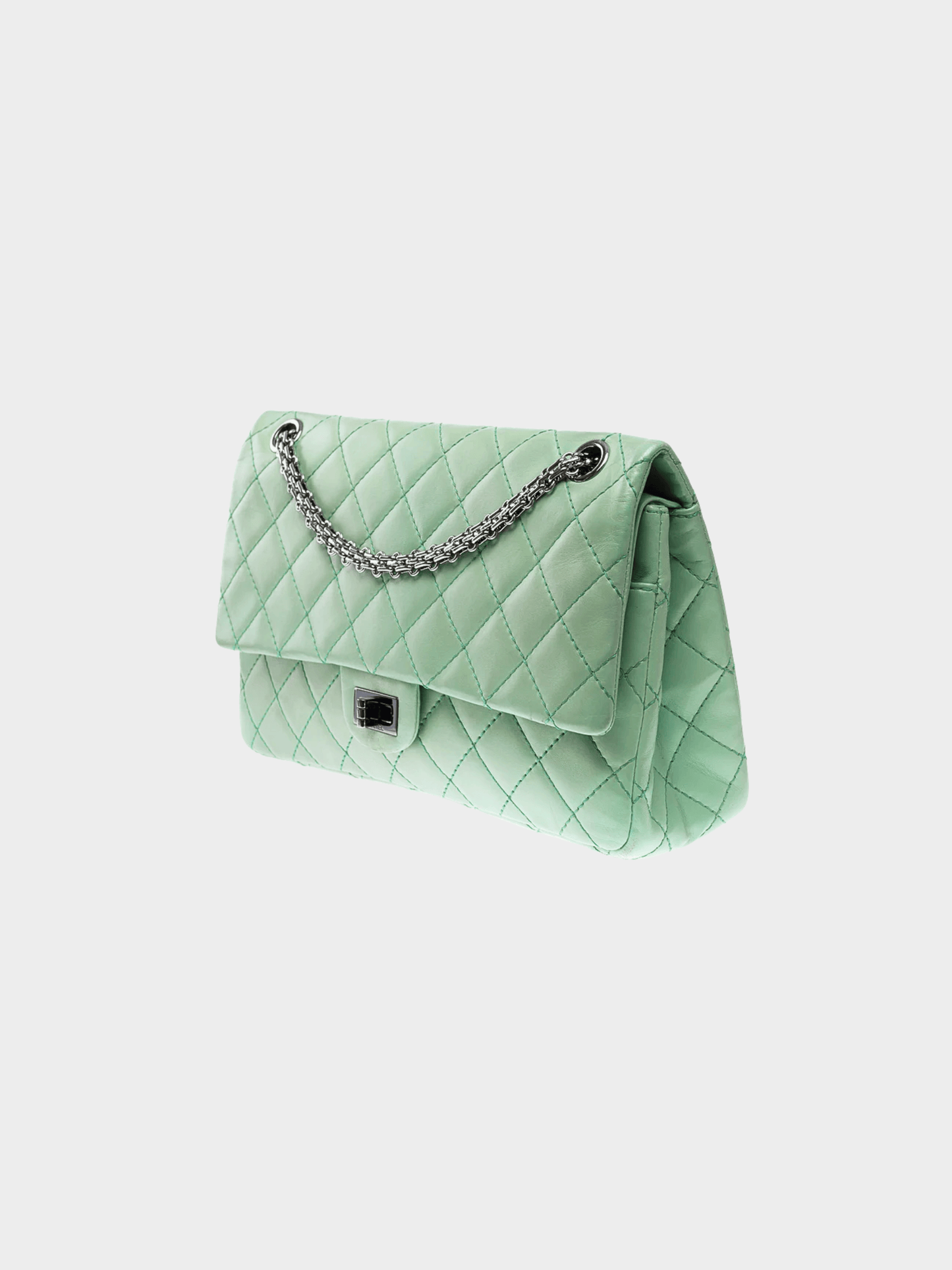 Chanel 2009-2010 Tiffany Blue Lambskin Large Reissue 2.55 Bag