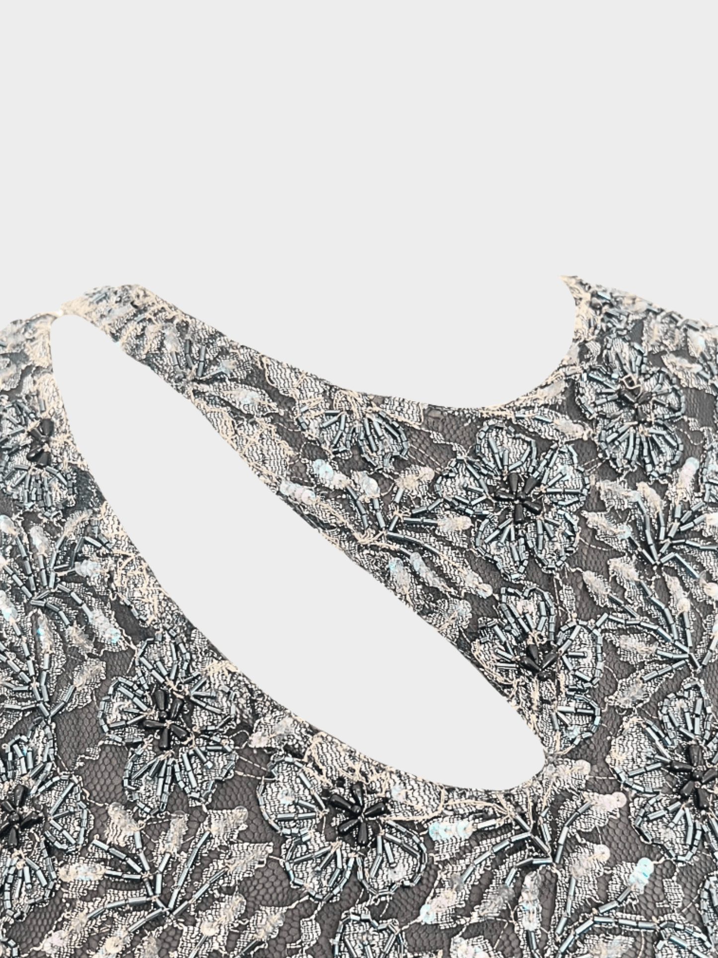 Alexander McQueen 1990s Grey Beaded Dress