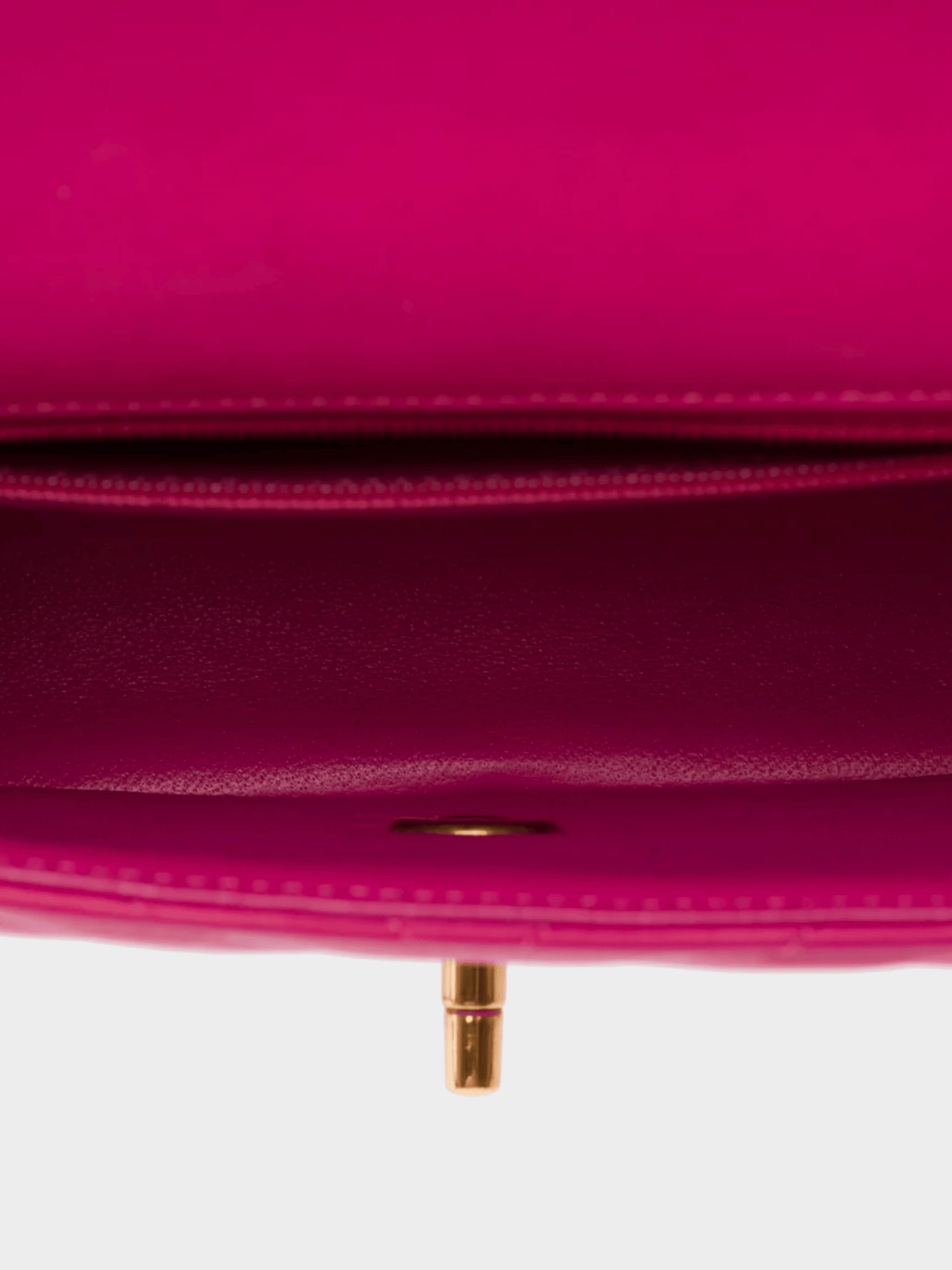 Chanel 2015-2016 Pink Mini Rectangular Classic Chevron Lambskin Single Flap Bag