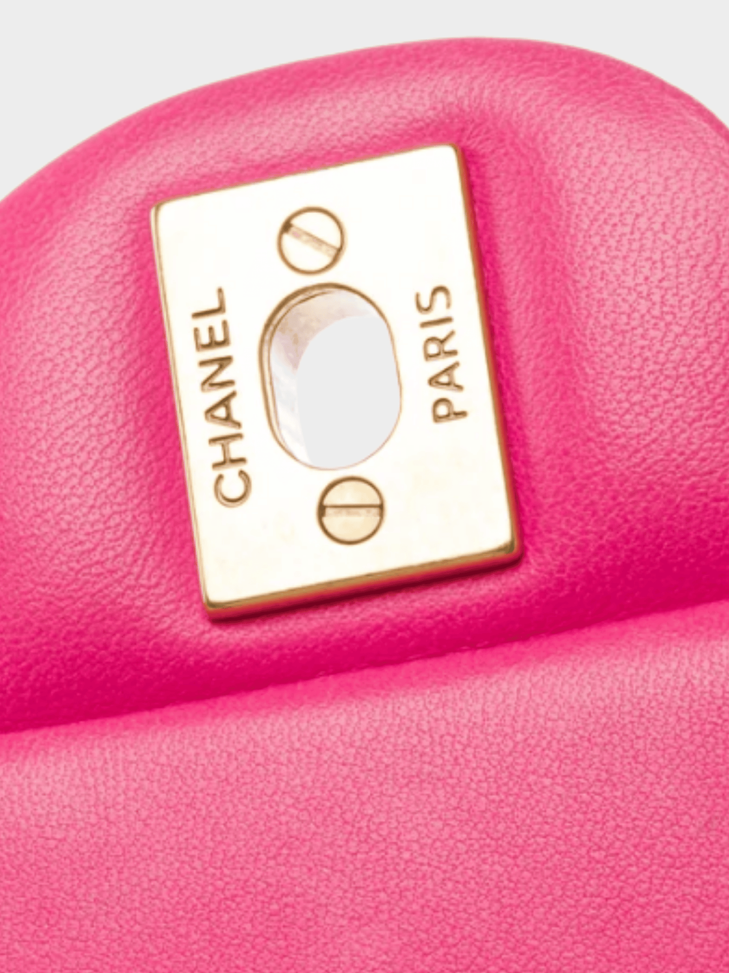 Chanel 2015-2016 Pink Mini Rectangular Classic Chevron Lambskin Single Flap Bag