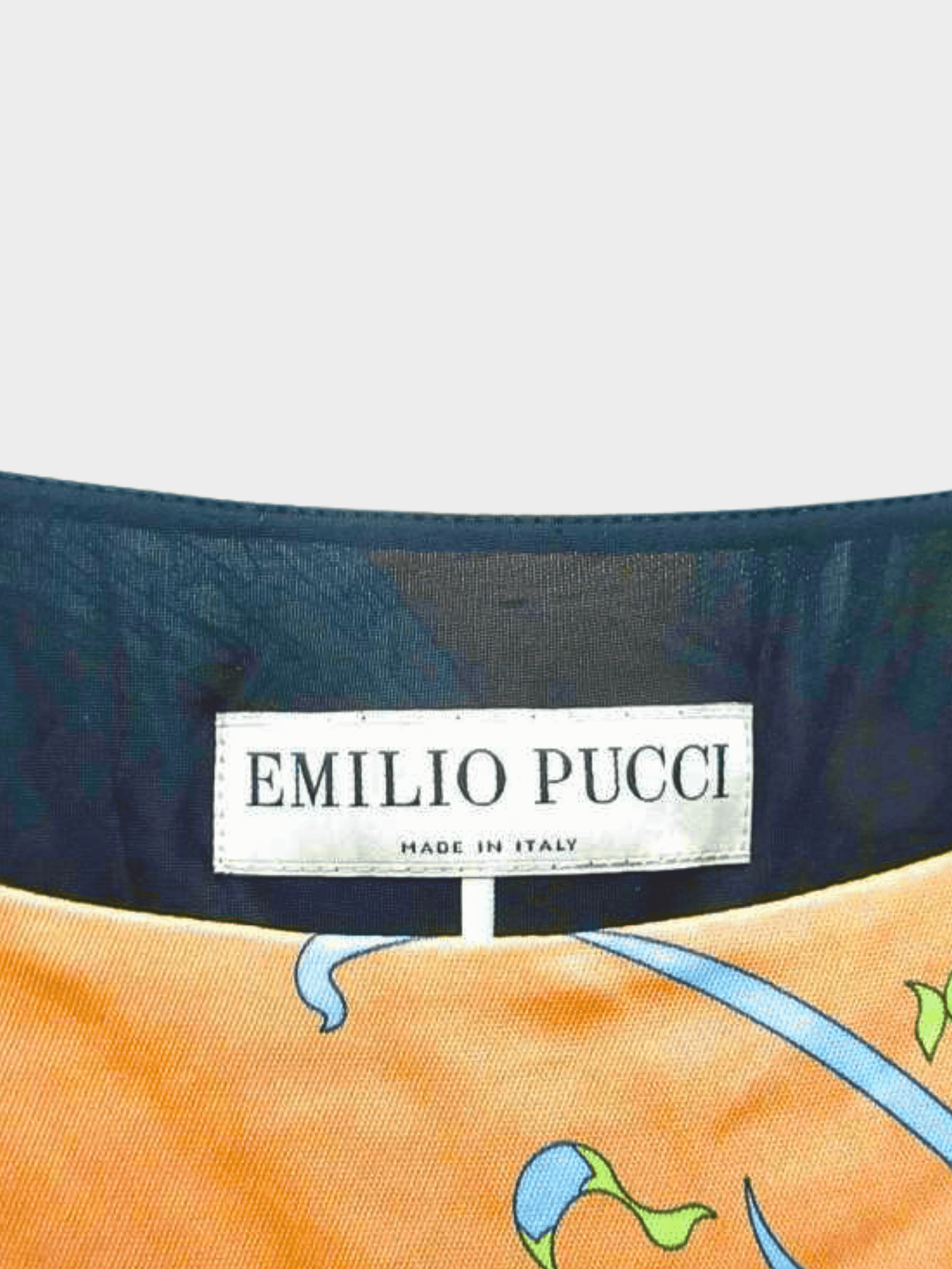 Emilio Pucci 2000s Orange Butterfly Print Dress