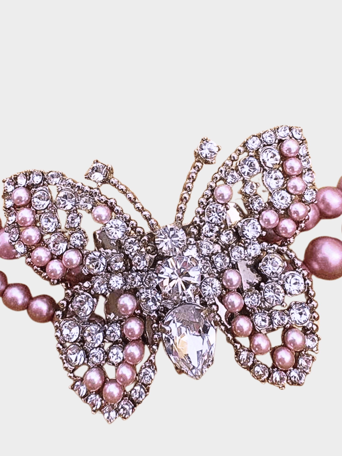 Miu Miu SS 2013 Pink Pearl and Butterfly Necklace