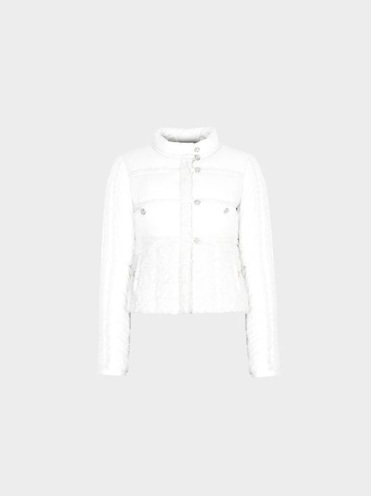 Chanel FW 2006 White Tweed Puffer Jacket