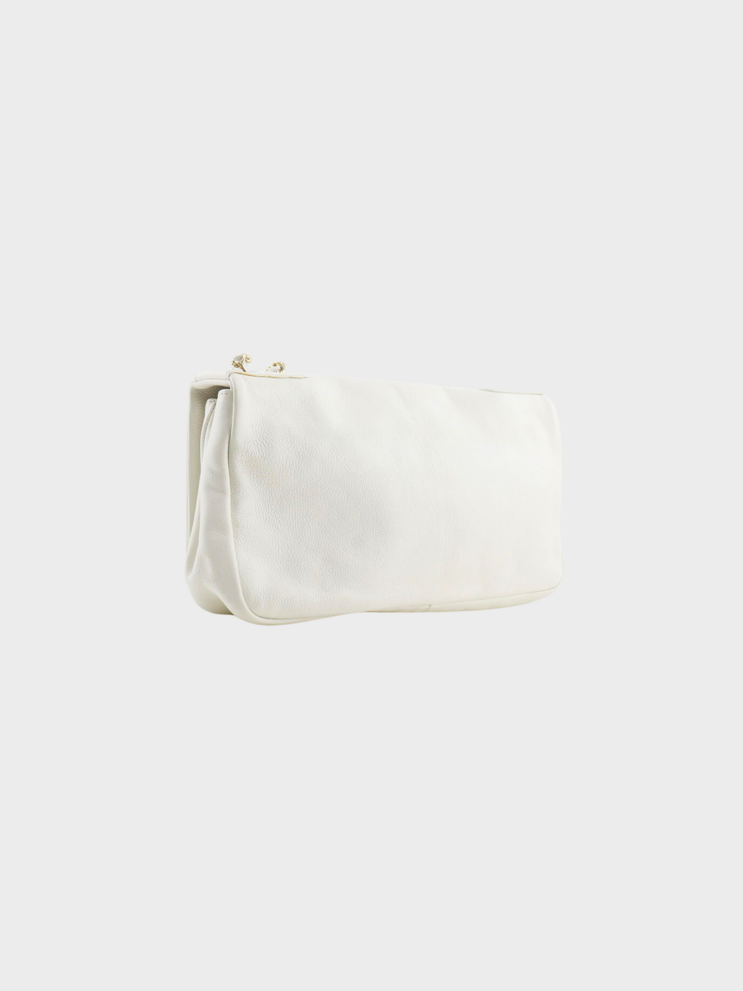 Chanel 2009 White Mosaic Metal Stud Flap Bag