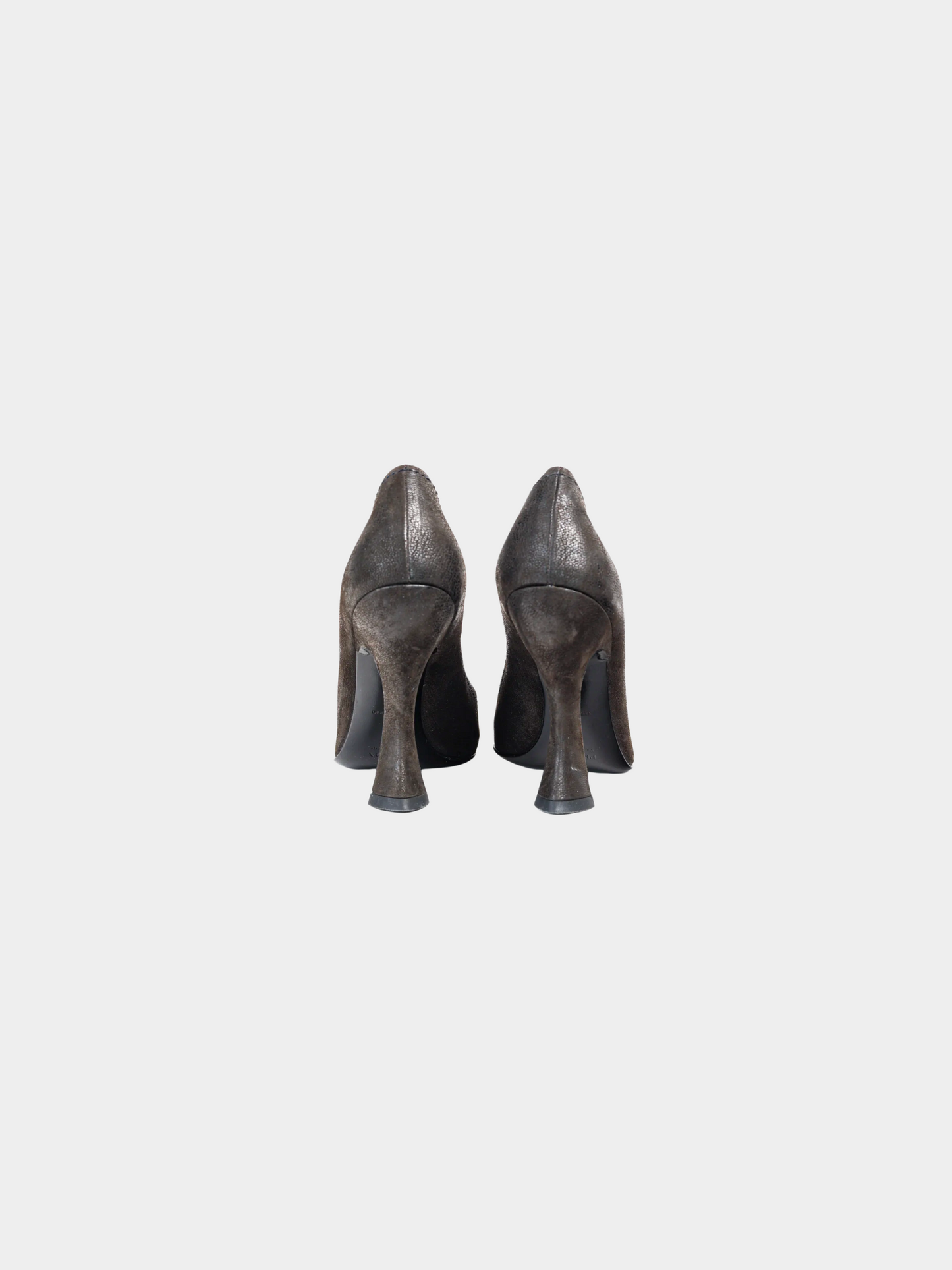 Prada AW 2004 Sculptured Curves Black Leather Heels