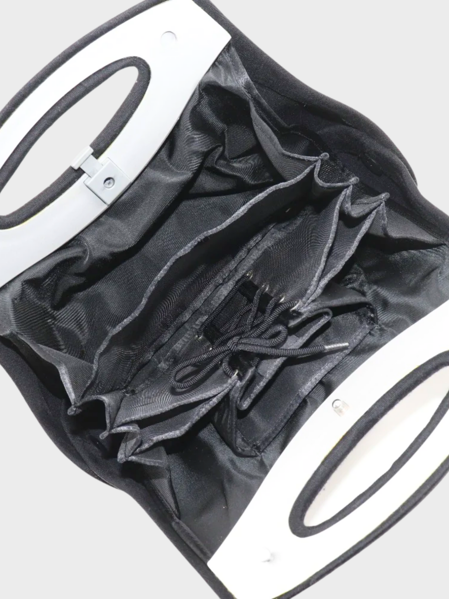 Chanel 1997 Black Cotton Two-Way Millenium Bag