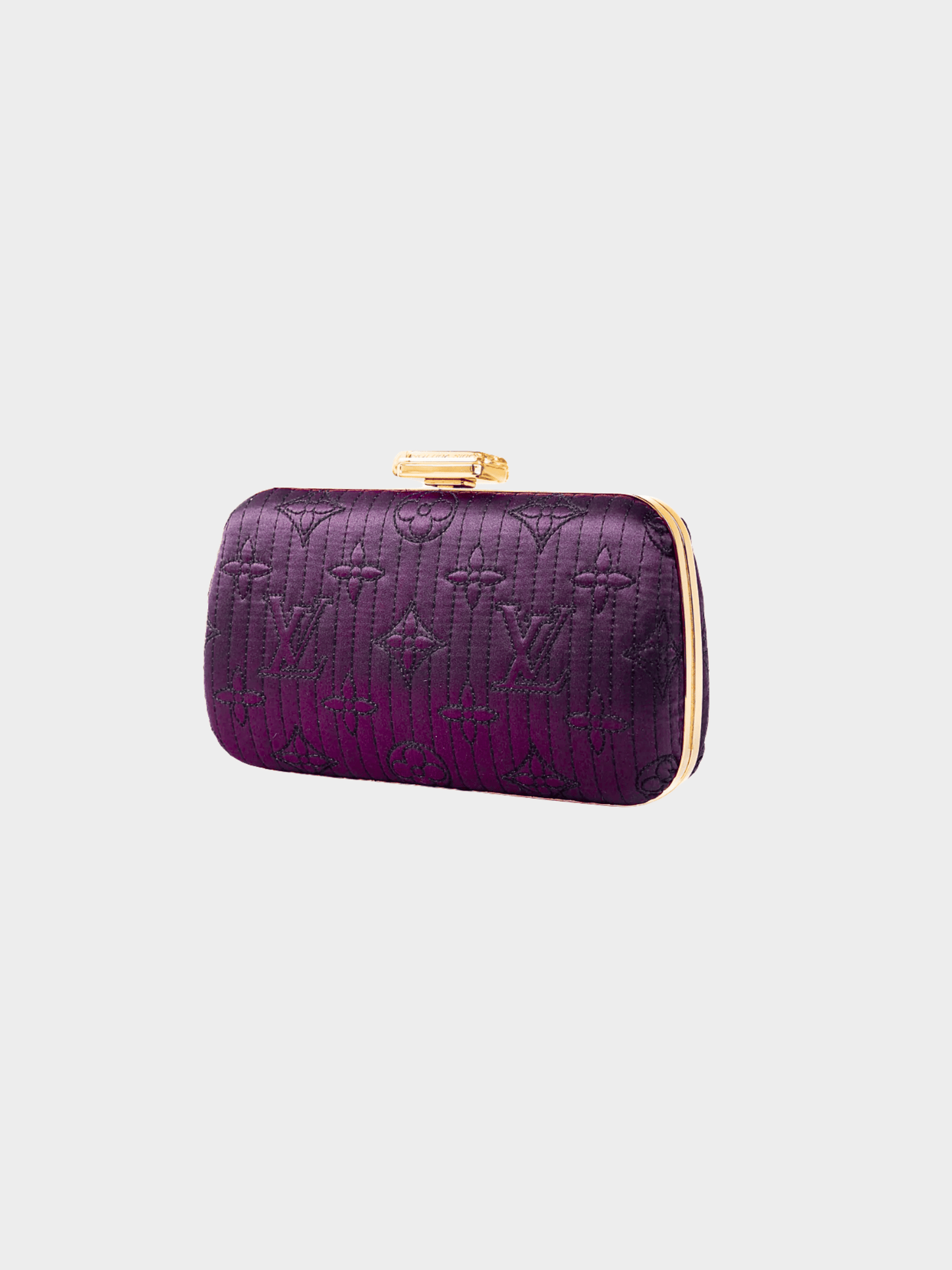 Louis Vuitton 2008 Minaudière Plum Monogram Motard Clutch