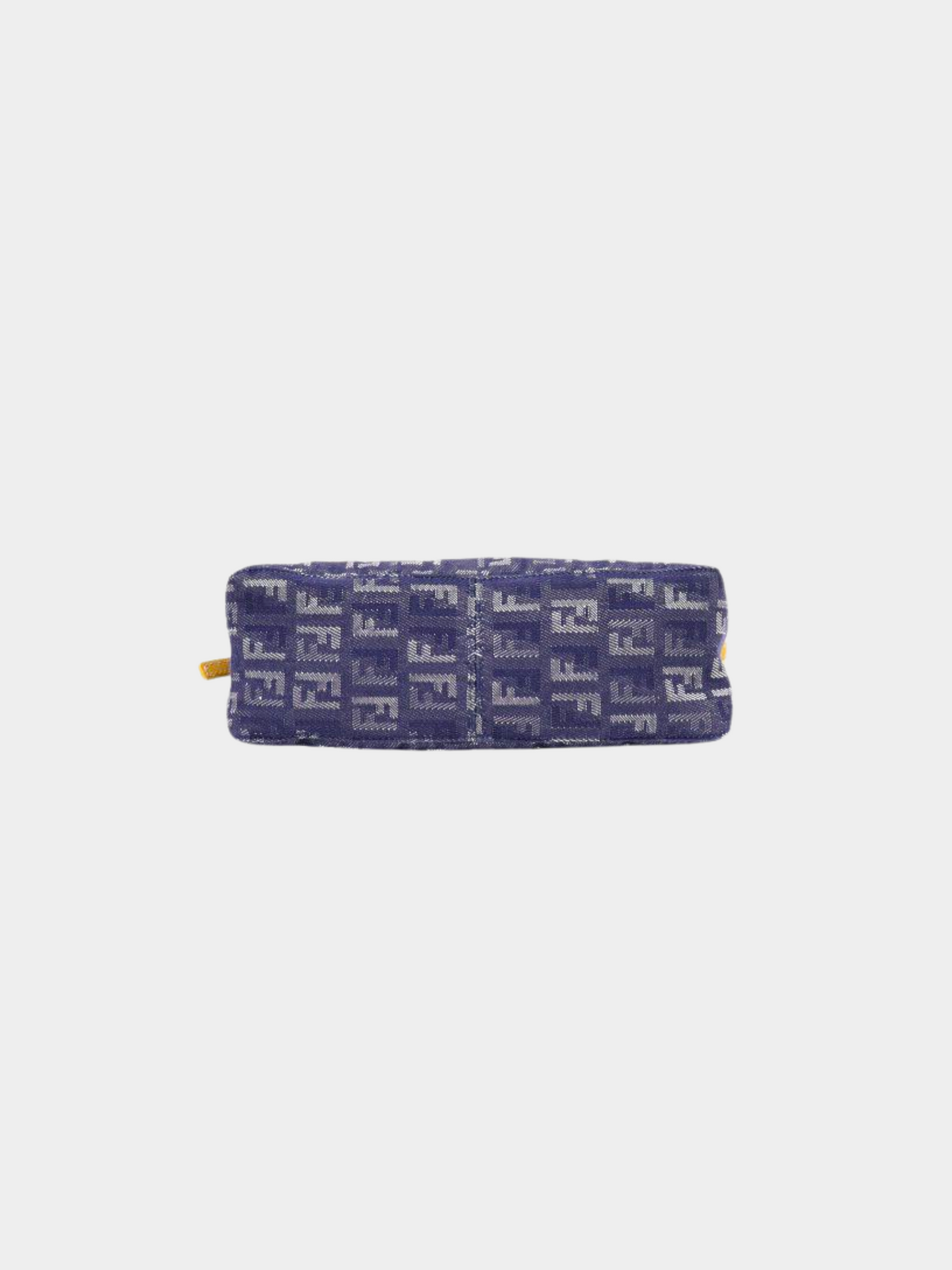 Fendi 2000s Blue Denim Monogram Shoulder Bag