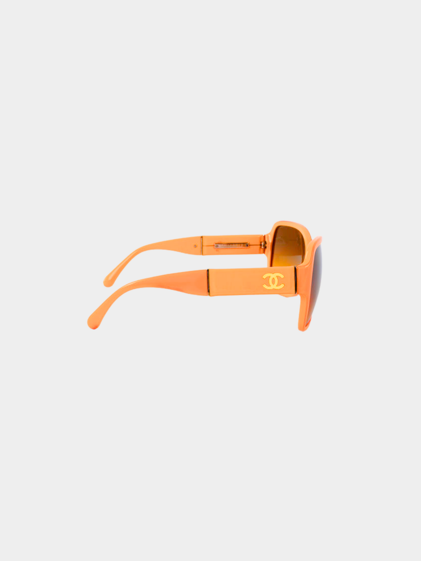 Chanel 2000s Orange CC Square Sunglasses