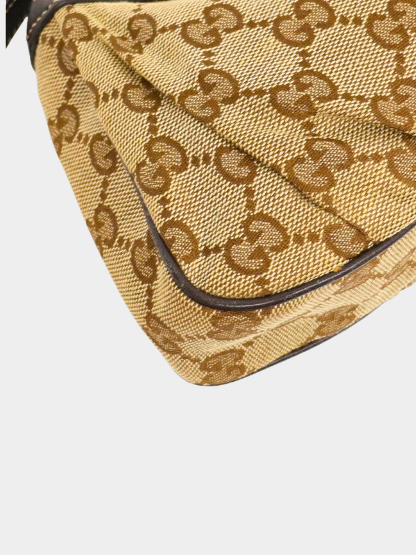 Gucci 2000s Brown Monogram Canvas Shoulder Bag