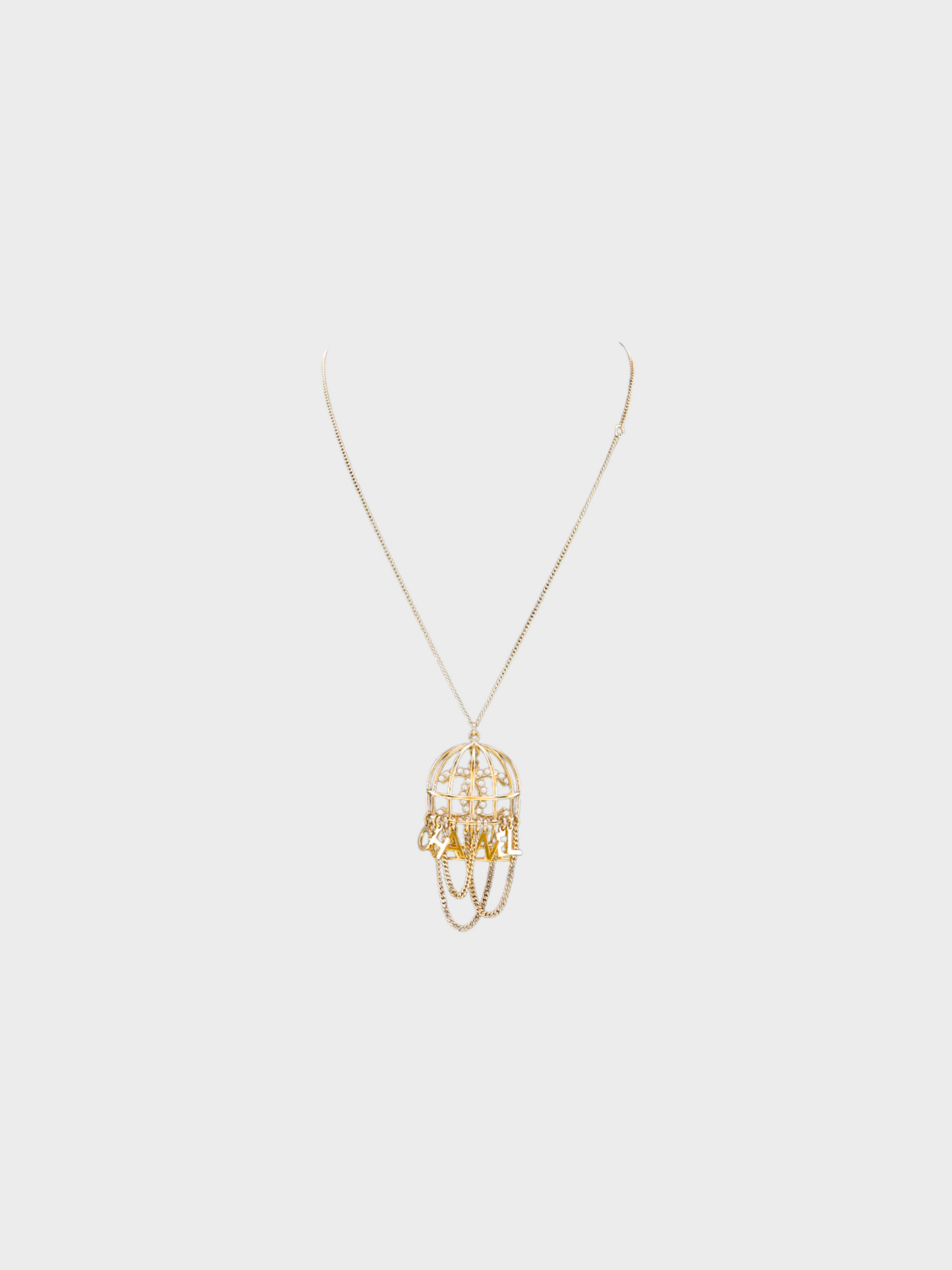 Chanel 2020 Gold Birdcage Metiers d'Art Necklace