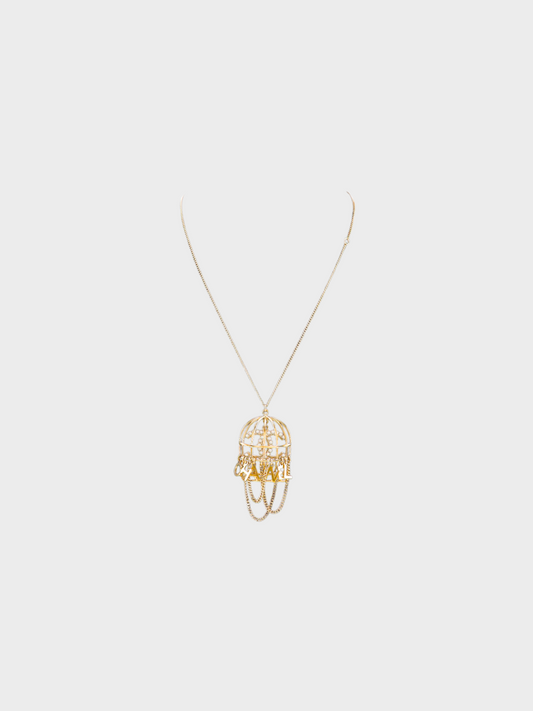 Chanel 2020 Gold Birdcage Metiers d'Art Necklace