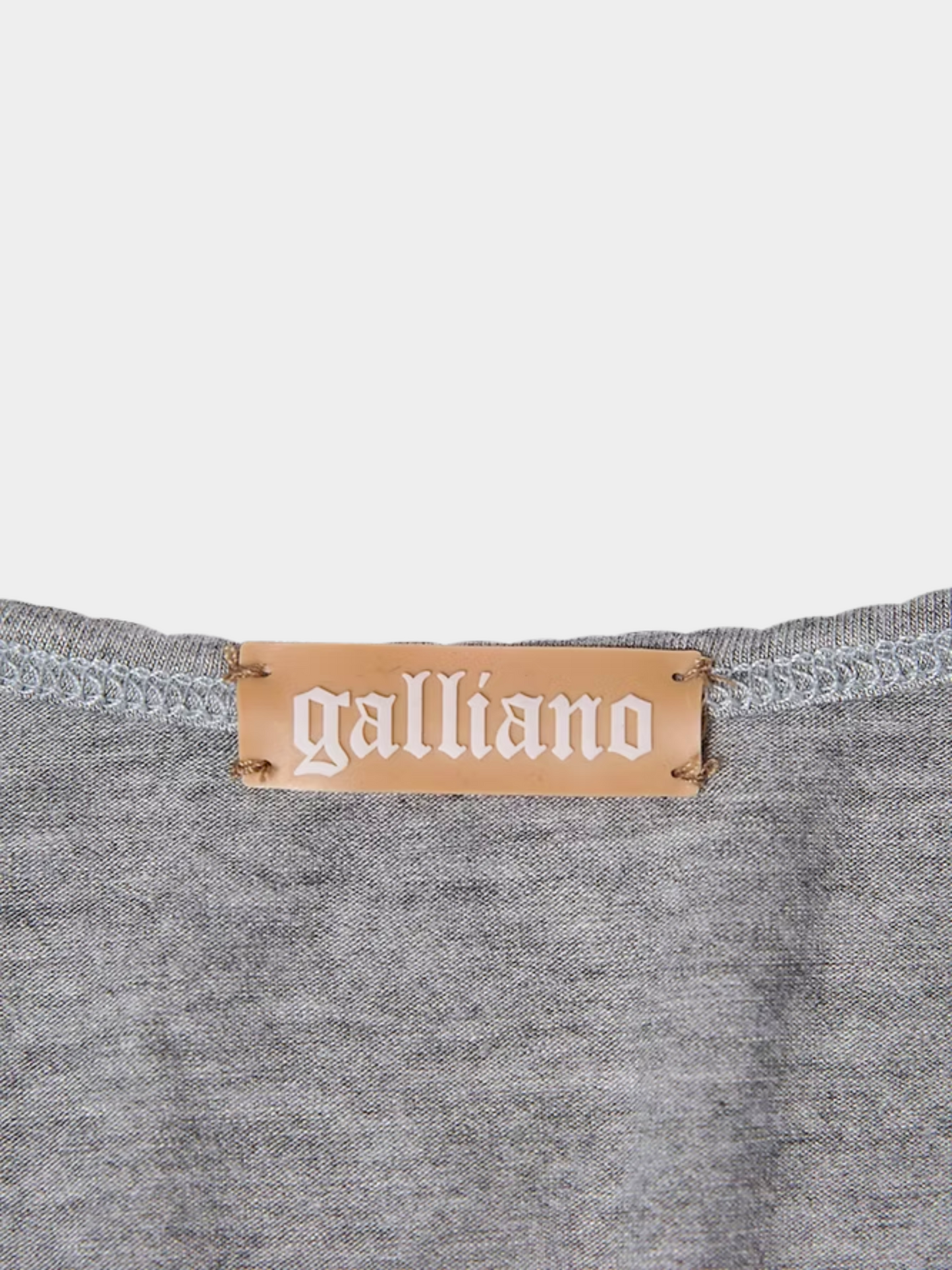 John Galliano 2000s Grey License Plate Tank Top