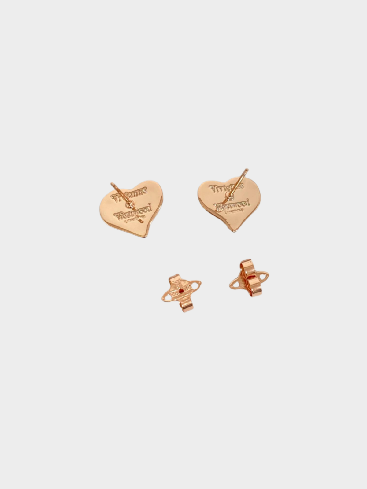 Vivienne Westwood 2010s White Heart Earring Studs