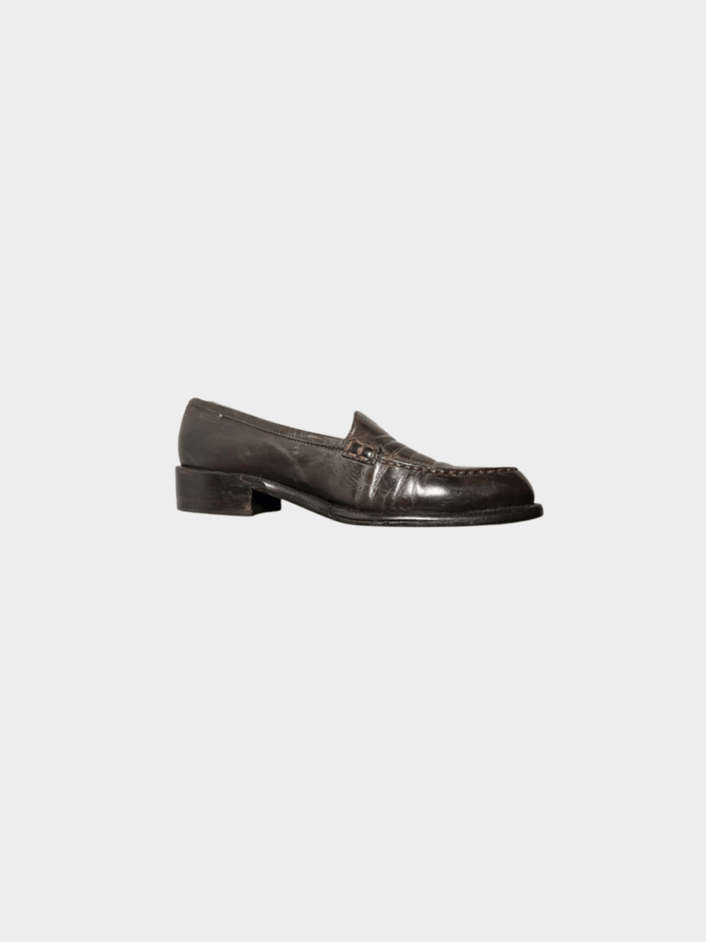 Chanel 2000s Brown CC Logo Loafers